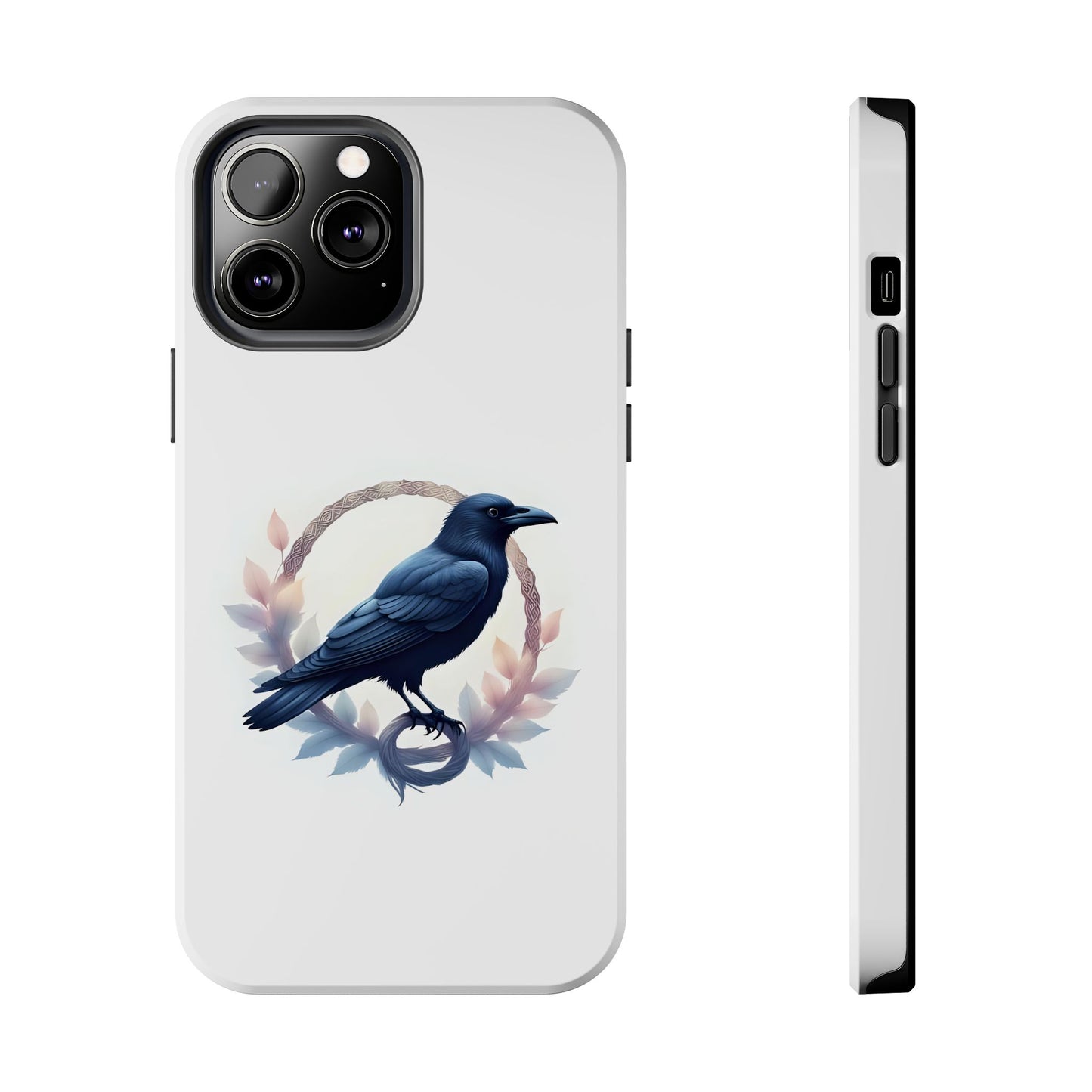 Raven Design Phone Case | Tough Protector Case, Gift for Bird Lovers, Unique Cell Phone Cover, Gothic or Nature Inspired - Celtic Scents