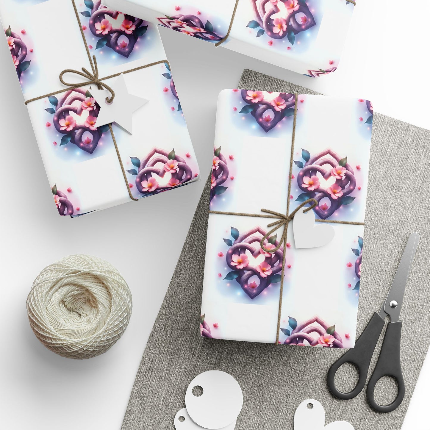 Celtic Knot Floral Wrapping Paper for Any Occasion, Floral Gift Wrap, Birthday, Holiday, Celebration, Personalized Gift - Celtic Scents