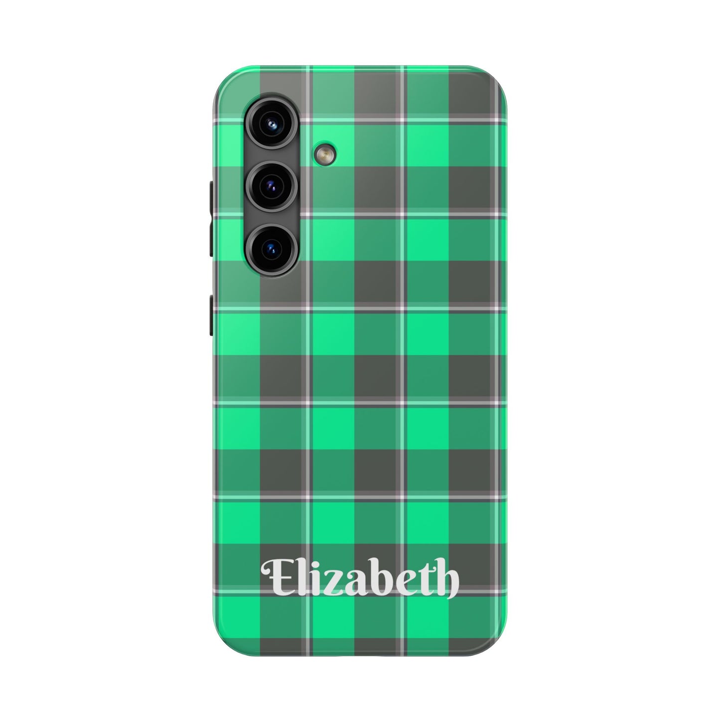 Personalized Plaid Tough Phone Case, Custom Phone Cover, Gifts for Her, Unique Cell Phone Case, Trendy Accessories, Holiday Gifts - Celtic Scents
