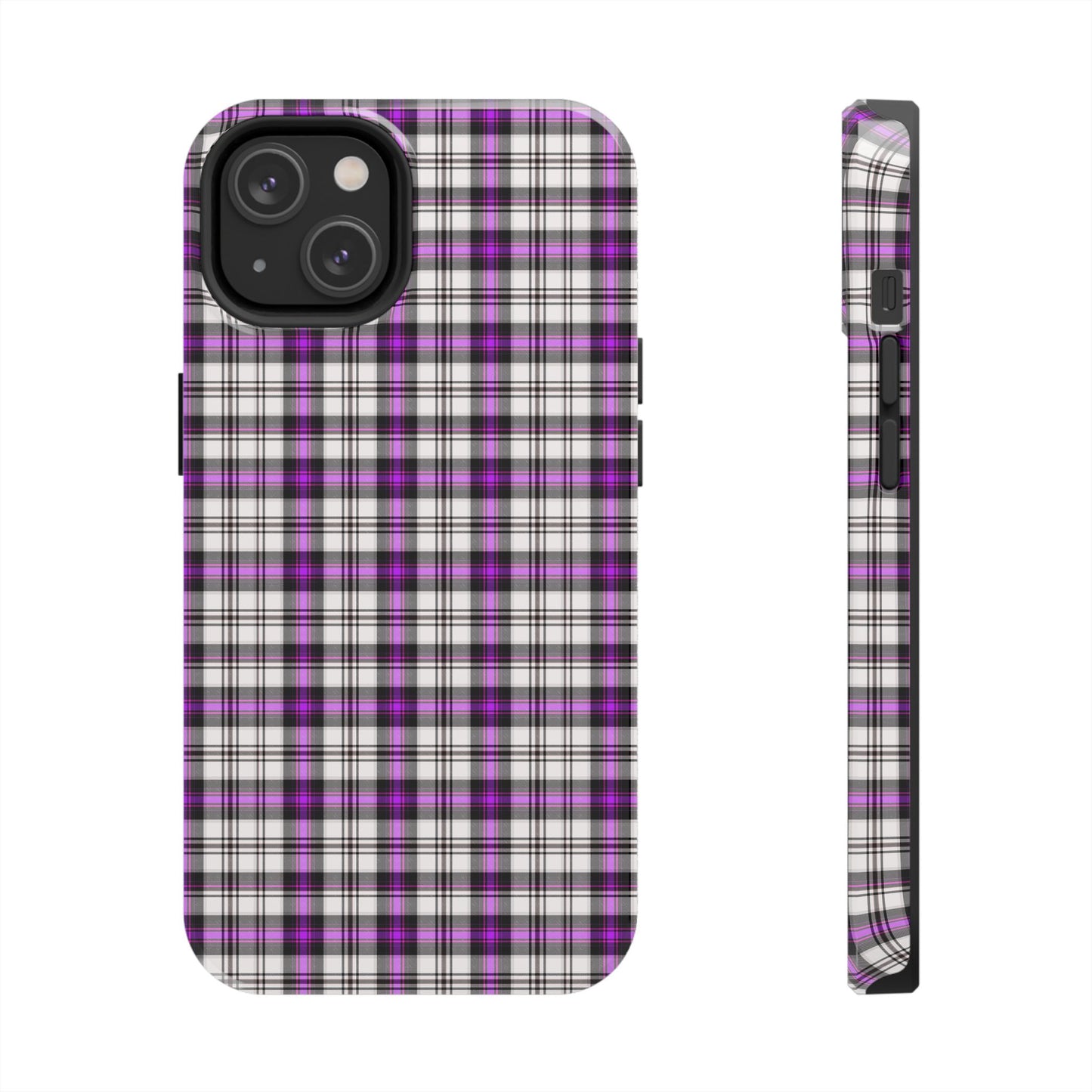 Stylish Tough Phone Case, Purple Plaid Protective Cover, Cute Gift for Teens, Cell Phone Accessory, Trendy Tech - Celtic Scents