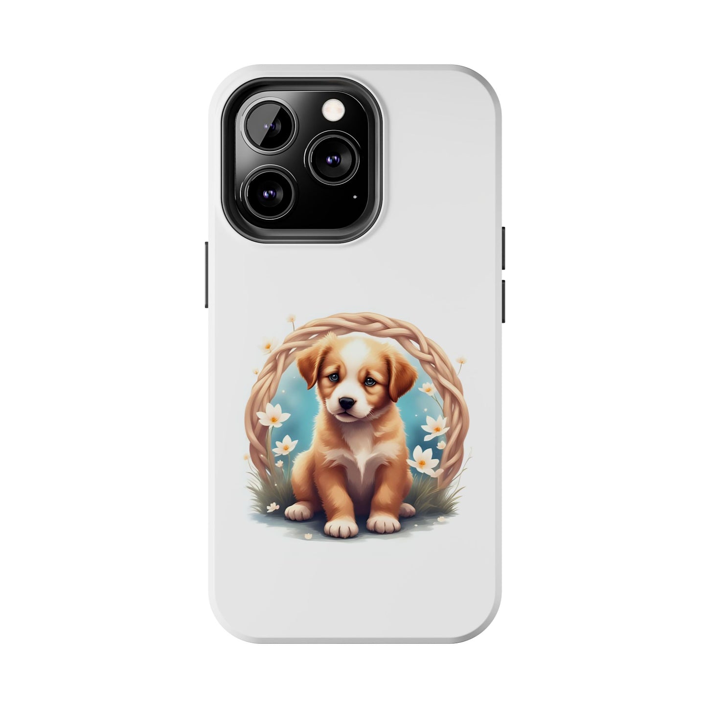 Cute Puppy Phone Case, Tough Case for Dog Lovers, Pet Gift, Protector Case for iPhone, Custom Phone Cover - Celtic Scents