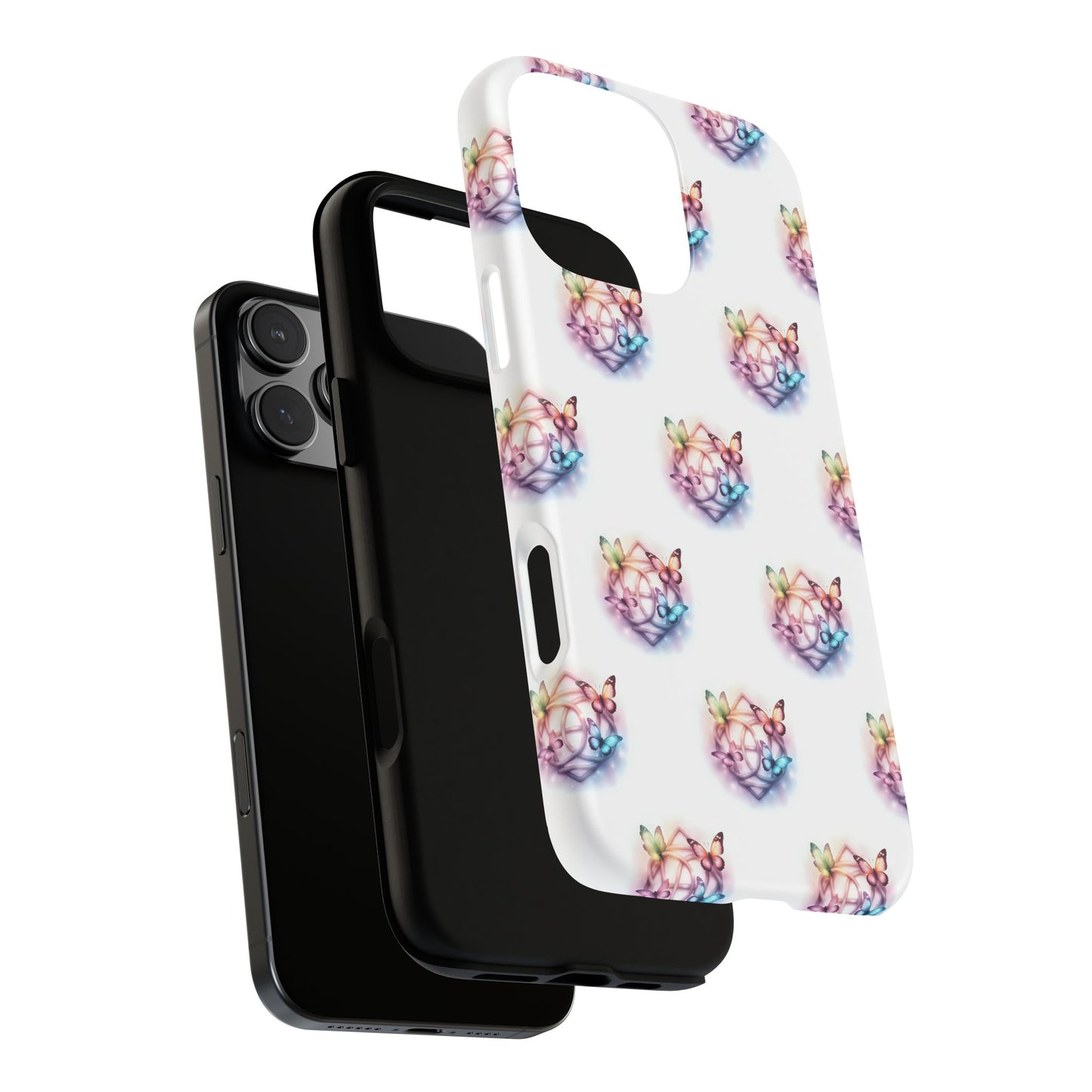 Colorful Butterflies Phone Case, Tough Cases, Cute Butterfly Lover Gift, Trendy Phone Cover, Nature Print Case
