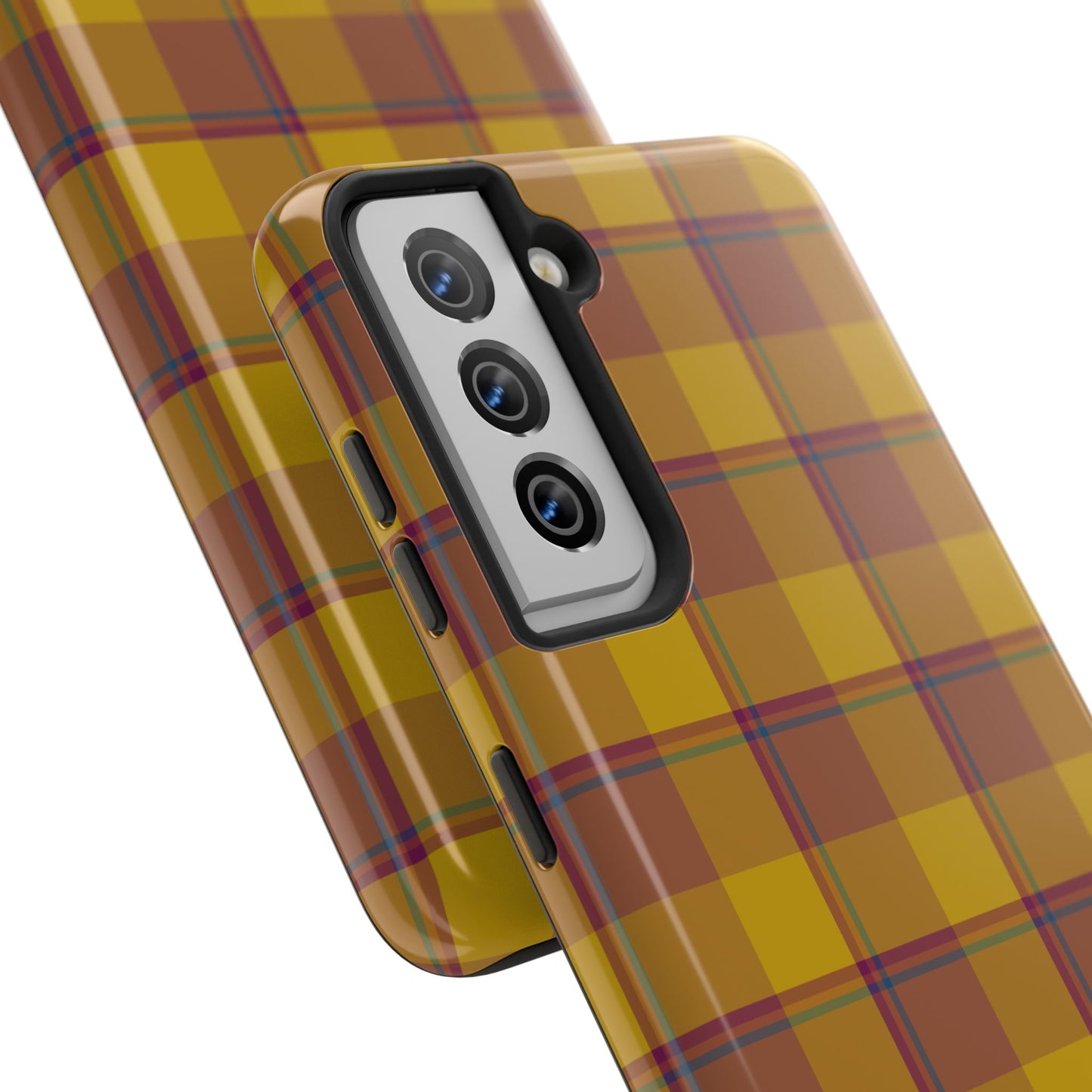 Plaid Tough Phone Case, Durable Phone Cover, Fall Inspired Accessory, Gift for Her, Stylish Cell Phone Protector