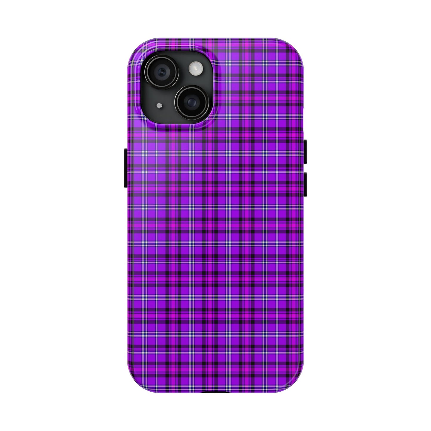 Purple Plaid Stylish Tough Phone Cases, Durable Phone Cover, Protective Case, Trendy Design, Gifts for Her - Celtic Scents