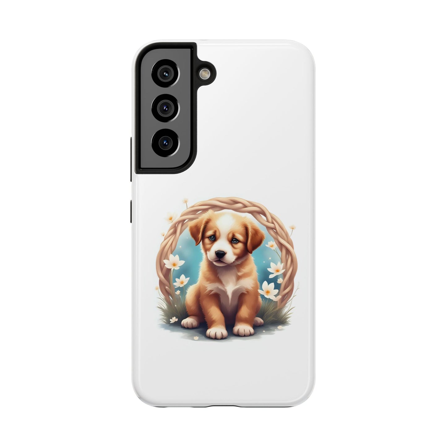 Cute Puppy Phone Case, Tough Case for Dog Lovers, Pet Gift, Protector Case for iPhone, Custom Phone Cover - Celtic Scents