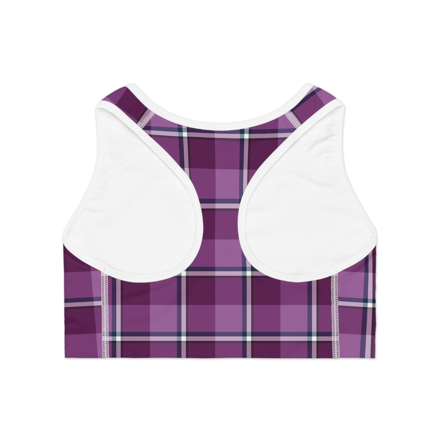 Plaid Pattern Sports Bra, Activewear Top, Workout Gear, Yoga Bra, Fitness Apparel, Trendy Athleisure, Gifts for Her - Celtic Scents