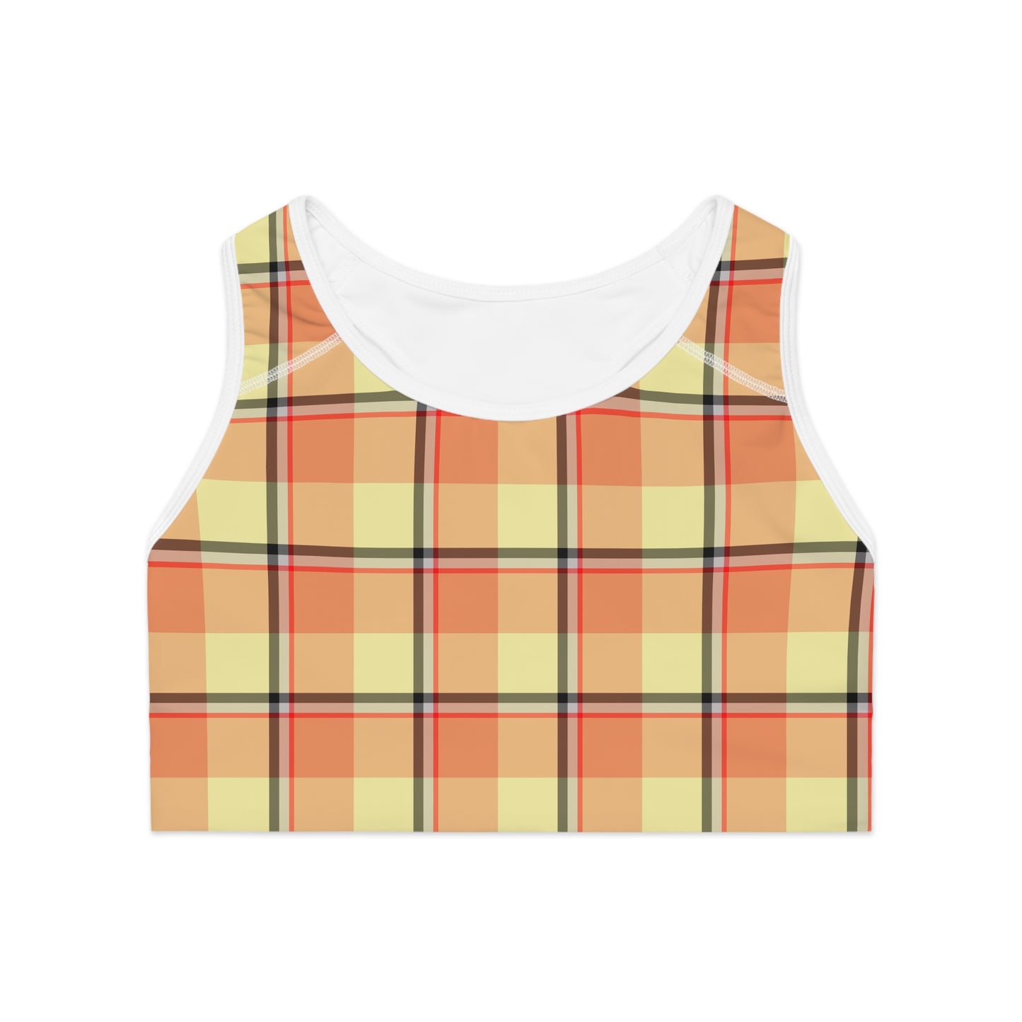 Plaid Sports Bra, Stylish Activewear for Fitness, Gym, Yoga, Running, Summer Workouts - Celtic Scents