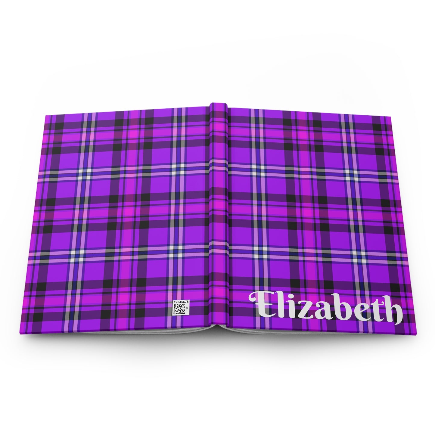Personalized Purple Plaid Hardcover Journal, Custom Journal, Note Book, Planner, Writing Journal, Gift for Her, Stationery - Celtic Scents