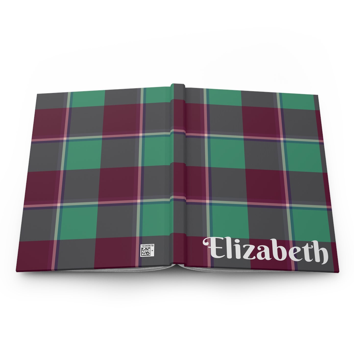 Personalized Plaid Hardcover Journal, Customizable Notebook for Writers and Students, Perfect Gift - Celtic Scents