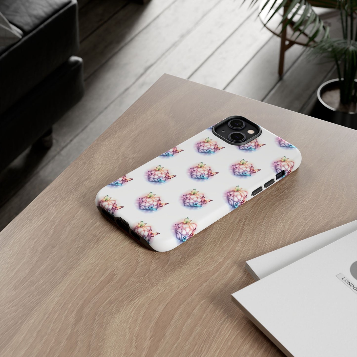 Colorful Butterflies Phone Case, Tough Cases, Cute Butterfly Lover Gift, Trendy Phone Cover, Nature Print Case