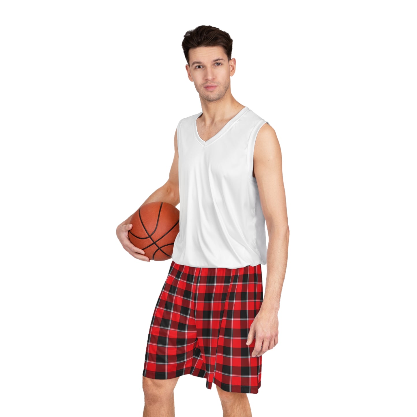 Cozy Plaid Basketball Shorts, Stylish Athletic Wear, Holiday Gift, Relaxation Shorts, Men's Lounge Shorts, Summer Sports Shorts - Celtic Scents