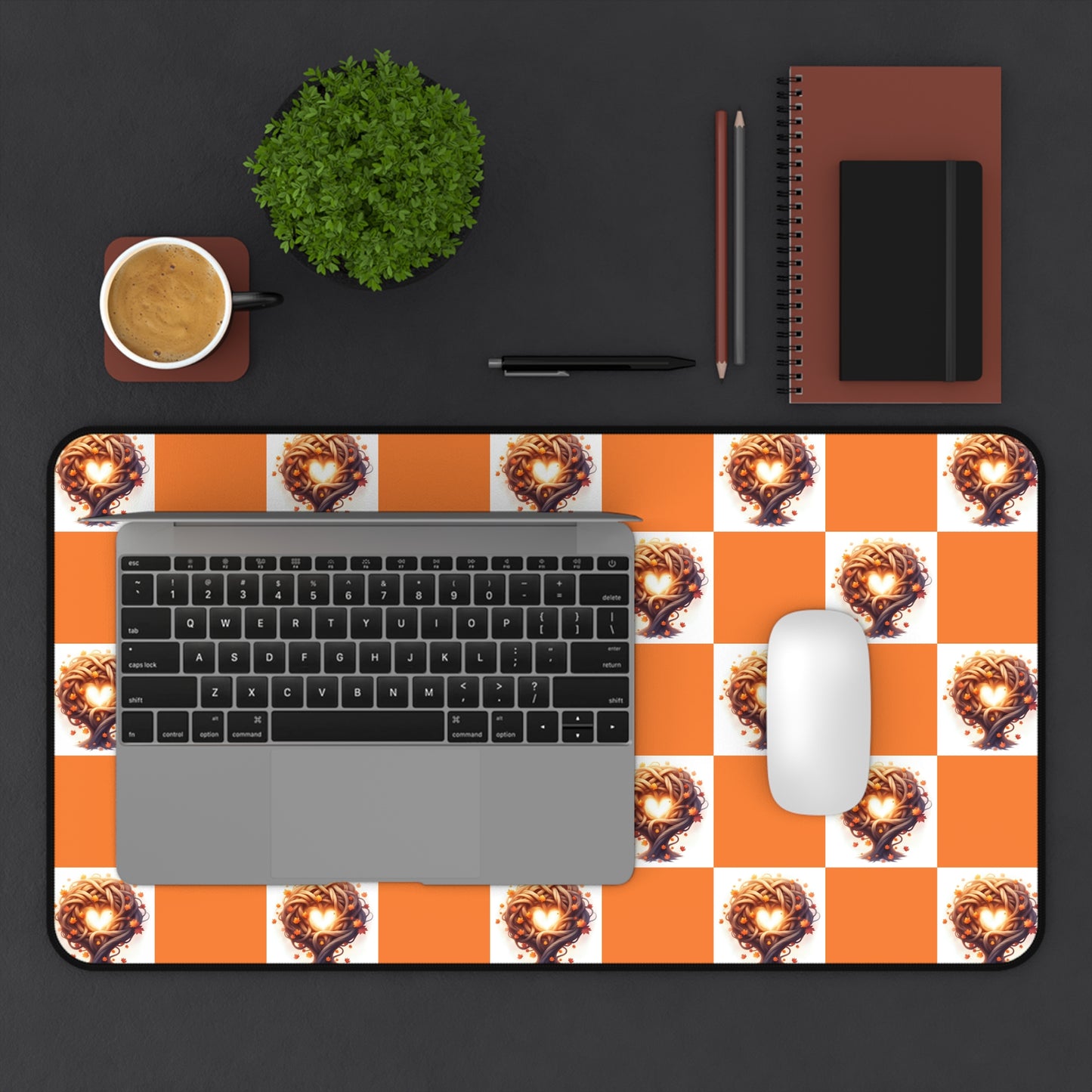 Stylish Desk Mat with Artistic Pattern, Home Office Decor, Gaming Mouse Pad, Unique Workspace Accessory, Gift for Creatives, Autumn Design - Celtic Scents
