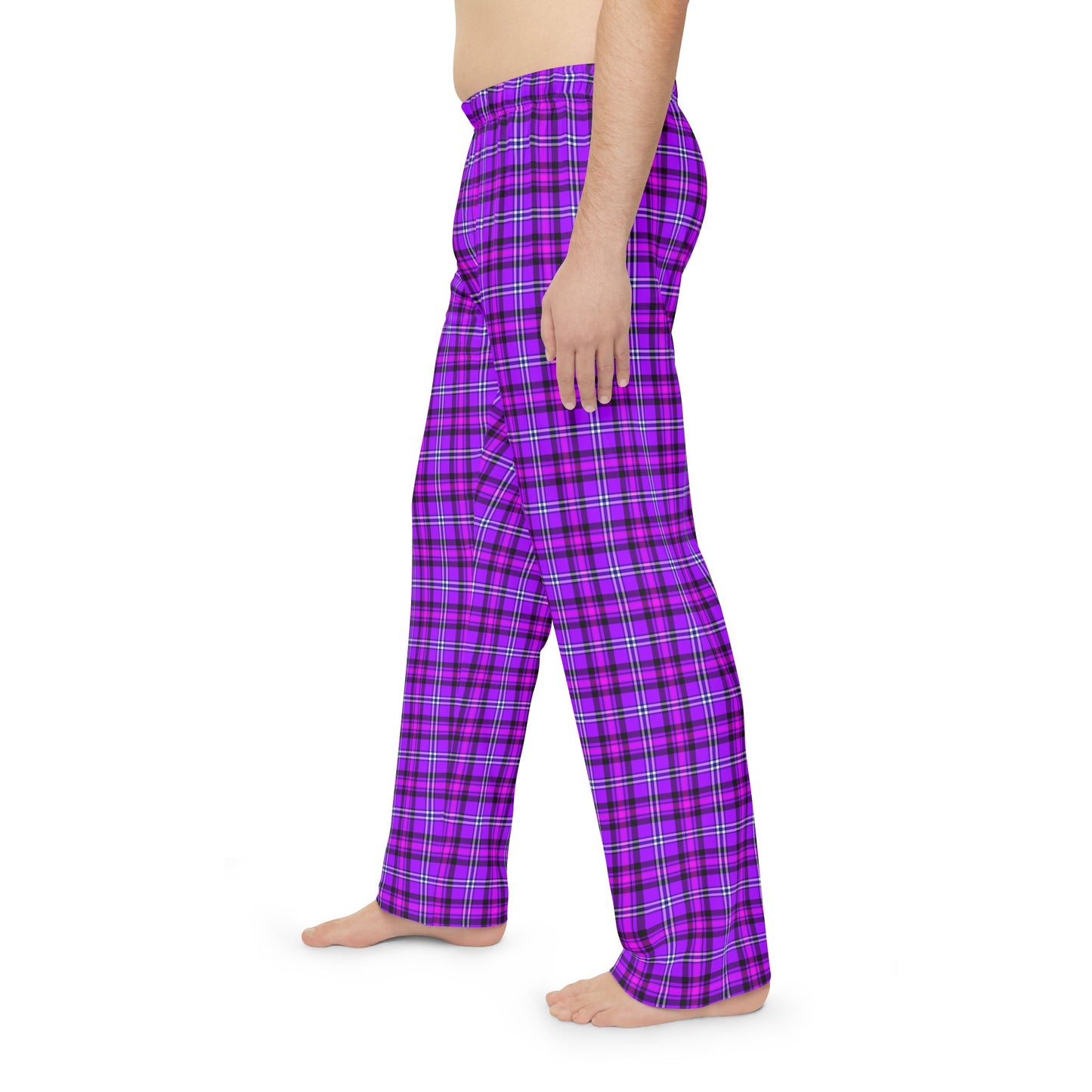Stylish Men’s Pajama Pants, Cozy Loungewear for Relaxation, Vibrant Purple Plaid Sleepwear, Perfect for Gift Giving, Holidays - Celtic Scents