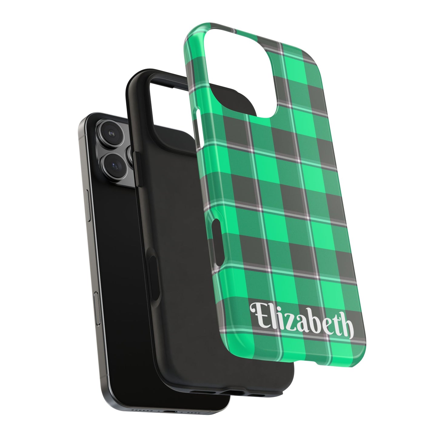 Personalized Plaid Tough Phone Case, Custom Phone Cover, Gifts for Her, Unique Cell Phone Case, Trendy Accessories, Holiday Gifts