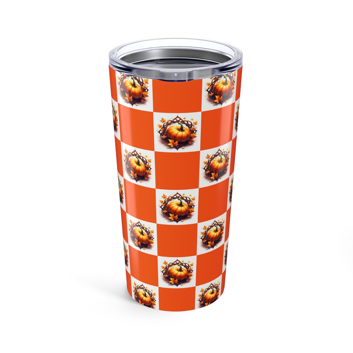 Pumpkin Spice Tumbler | 20oz Insulated Travel Mug | Fall Decor, Halloween, Thanksgiving, Pumpkin Lover Gift, Cute Pattern - Celtic Scents