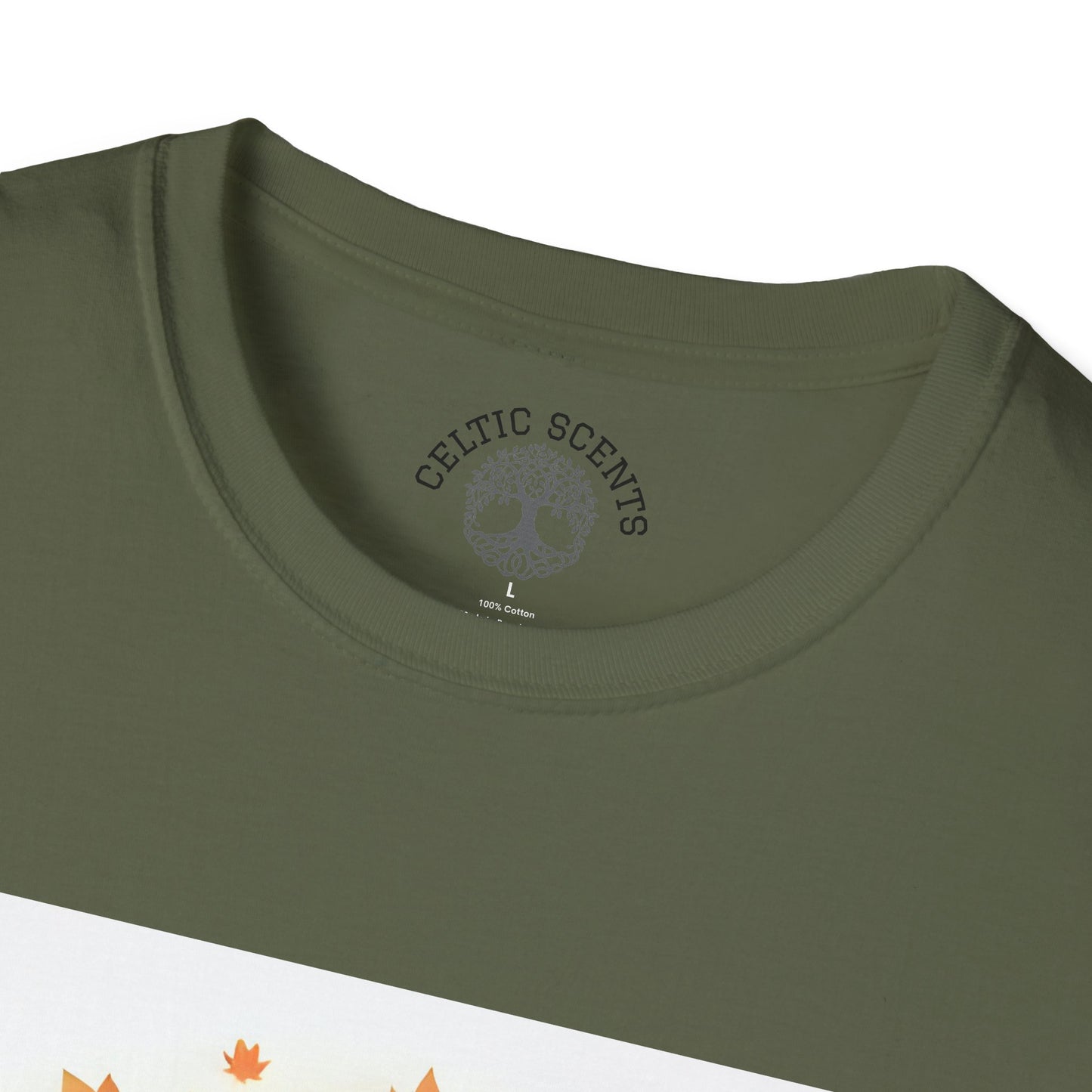 Autumn Tree Graphic T-Shirt, Fall Tee for Nature Lovers, Unisex Softstyle T-Shirt, Gift for Thanksgiving, Cozy Casual Wear - Celtic Scents