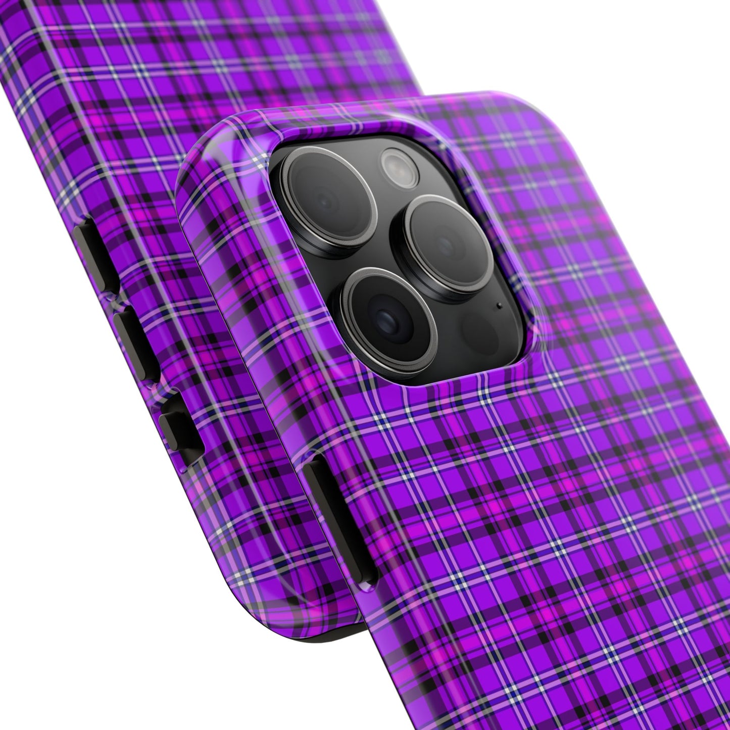 Purple Plaid Stylish Tough Phone Cases, Durable Phone Cover, Protective Case, Trendy Design, Gifts for Her - Celtic Scents