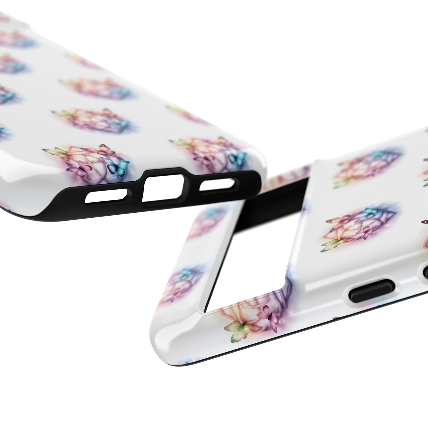 Colorful Butterflies Phone Case, Tough Cases, Cute Butterfly Lover Gift, Trendy Phone Cover, Nature Print Case