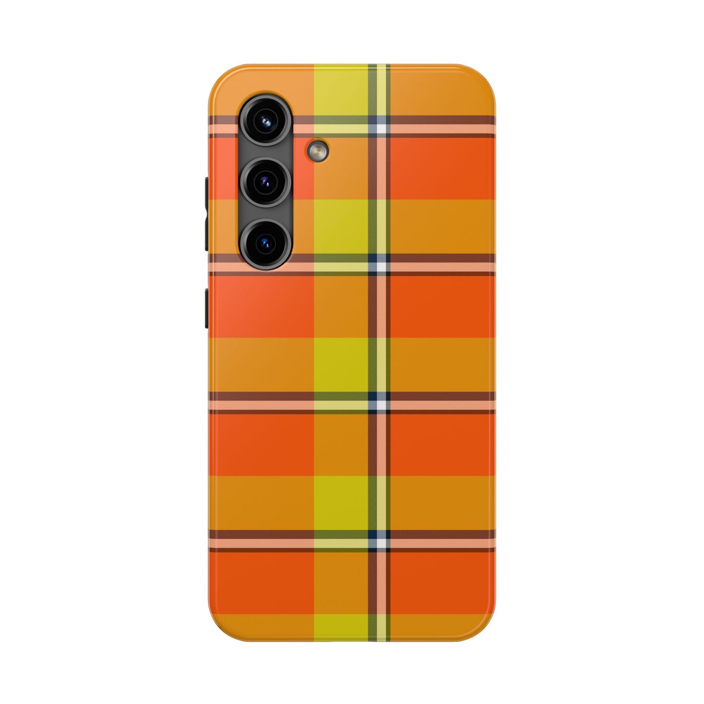 Vibrant Autumn Plaid Phone Case | Tough Phone Protector, Colorful Tech Accessory, Stylish Gift for Him/Her, Fun Birthday Present, Trendy - Celtic Scents