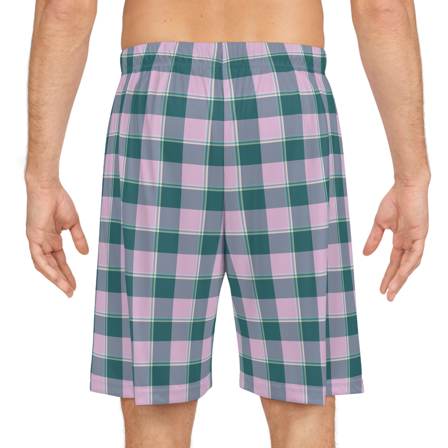 Ming and Melanie Plaid Basketball Shorts, Casual Activewear, Athletes, Lightweight Gym Shorts