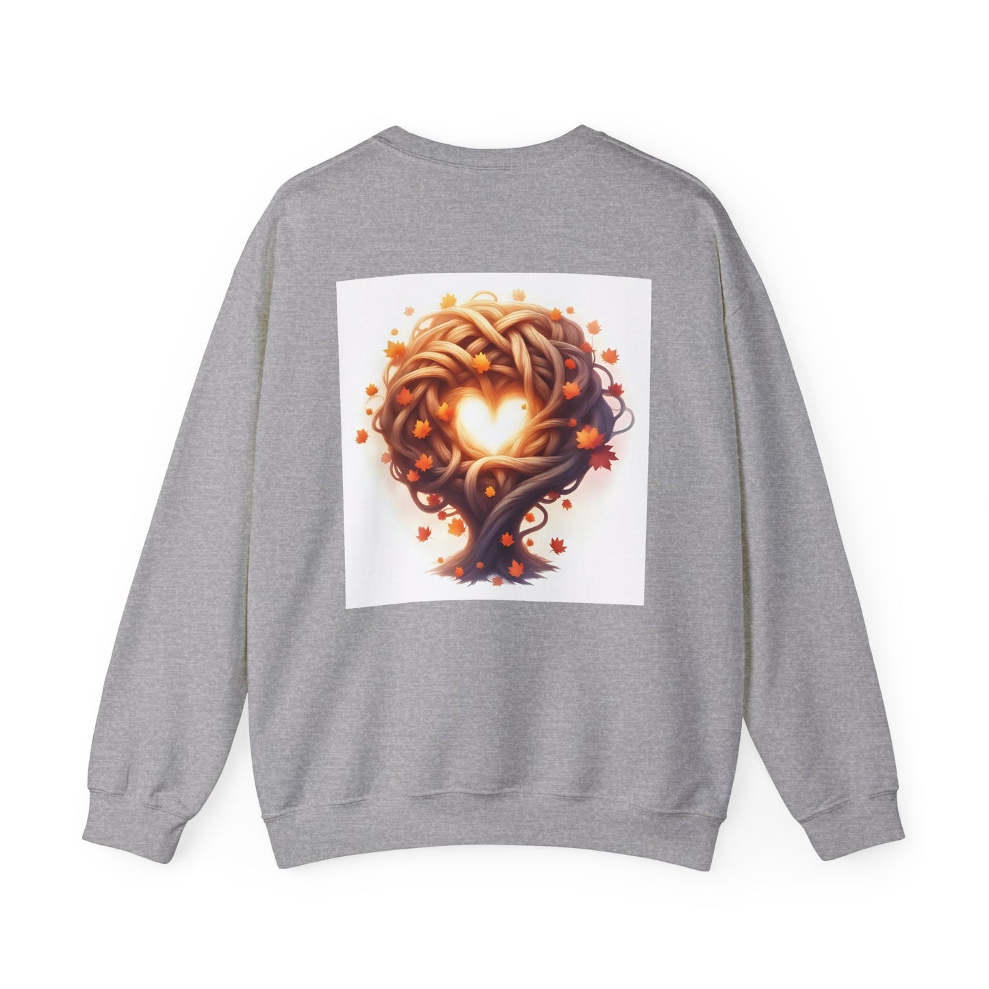 Heart Tree Crewneck Sweatshirt, Cozy Love Sweatshirt, Unisex Gift for Loved Ones, Fall Fashion, Nature-Inspired Apparel - Celtic Scents