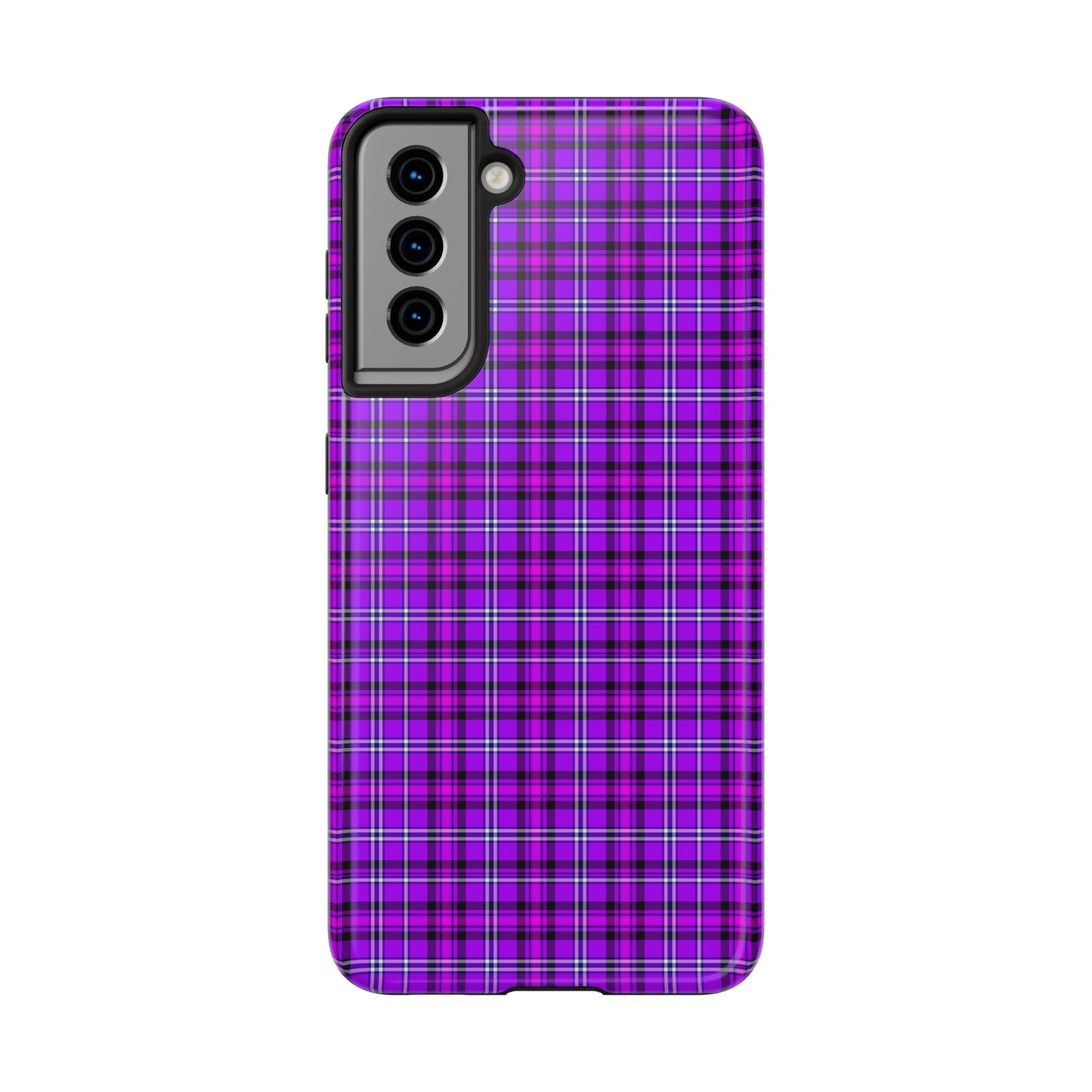 Purple Plaid Stylish Tough Phone Cases, Durable Phone Cover, Protective Case, Trendy Design, Gifts for Her - Celtic Scents