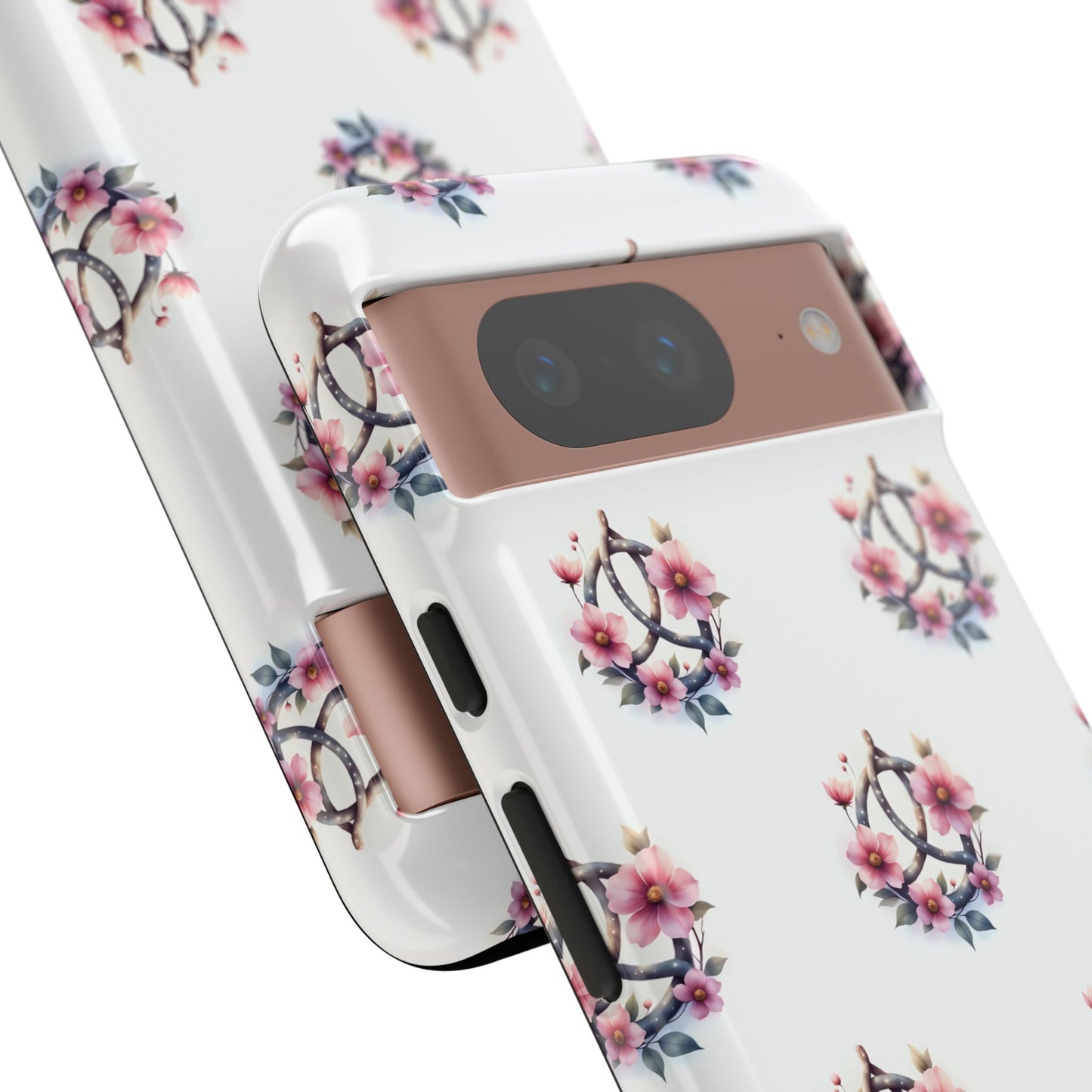 Floral Phone Case, Tough Phone Cover, Cute Protection for Mobile, Gift for Her, Celtic Knot Floral Pattern Case