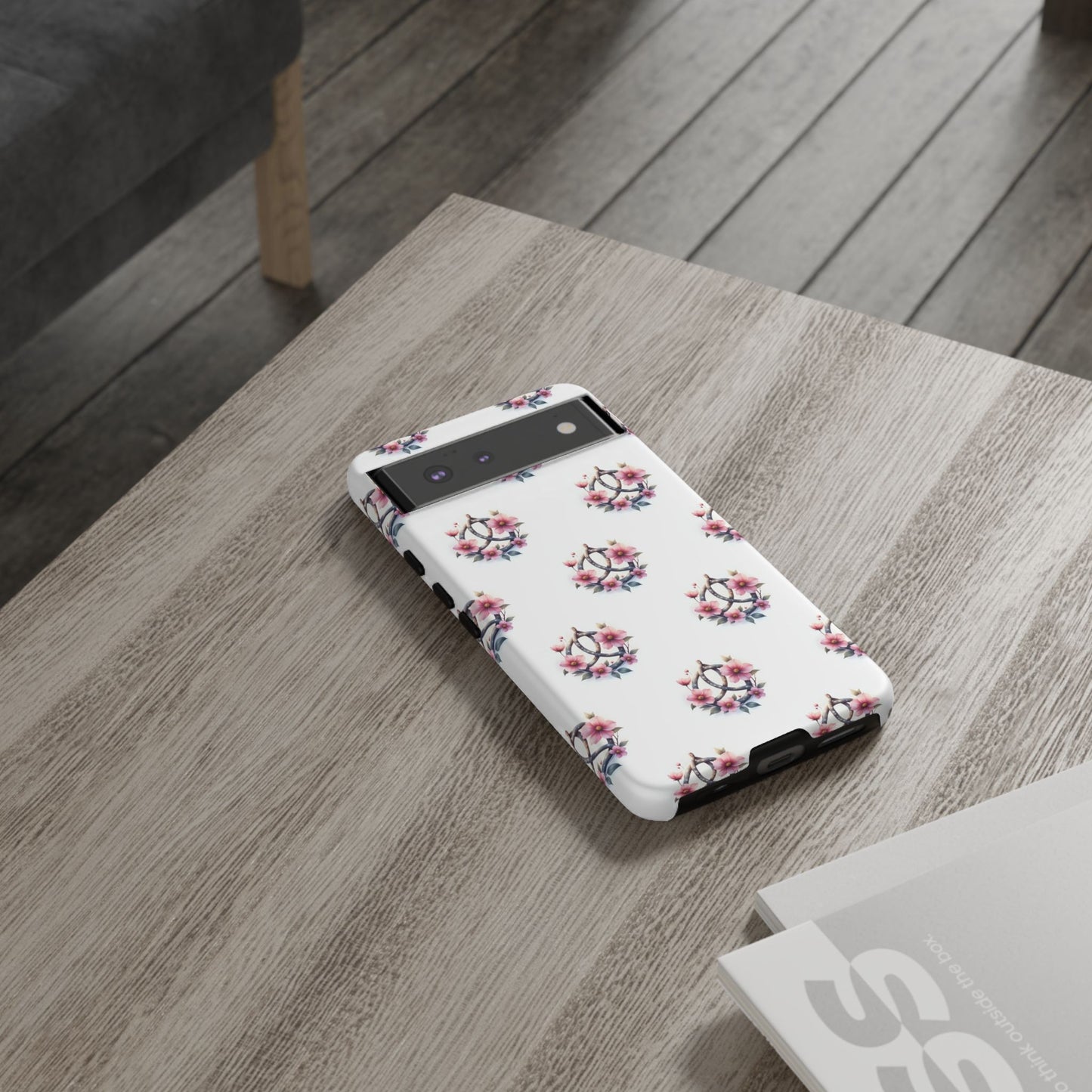 Floral Phone Case, Tough Phone Cover, Cute Protection for Mobile, Gift for Her, Celtic Knot Floral Pattern Case