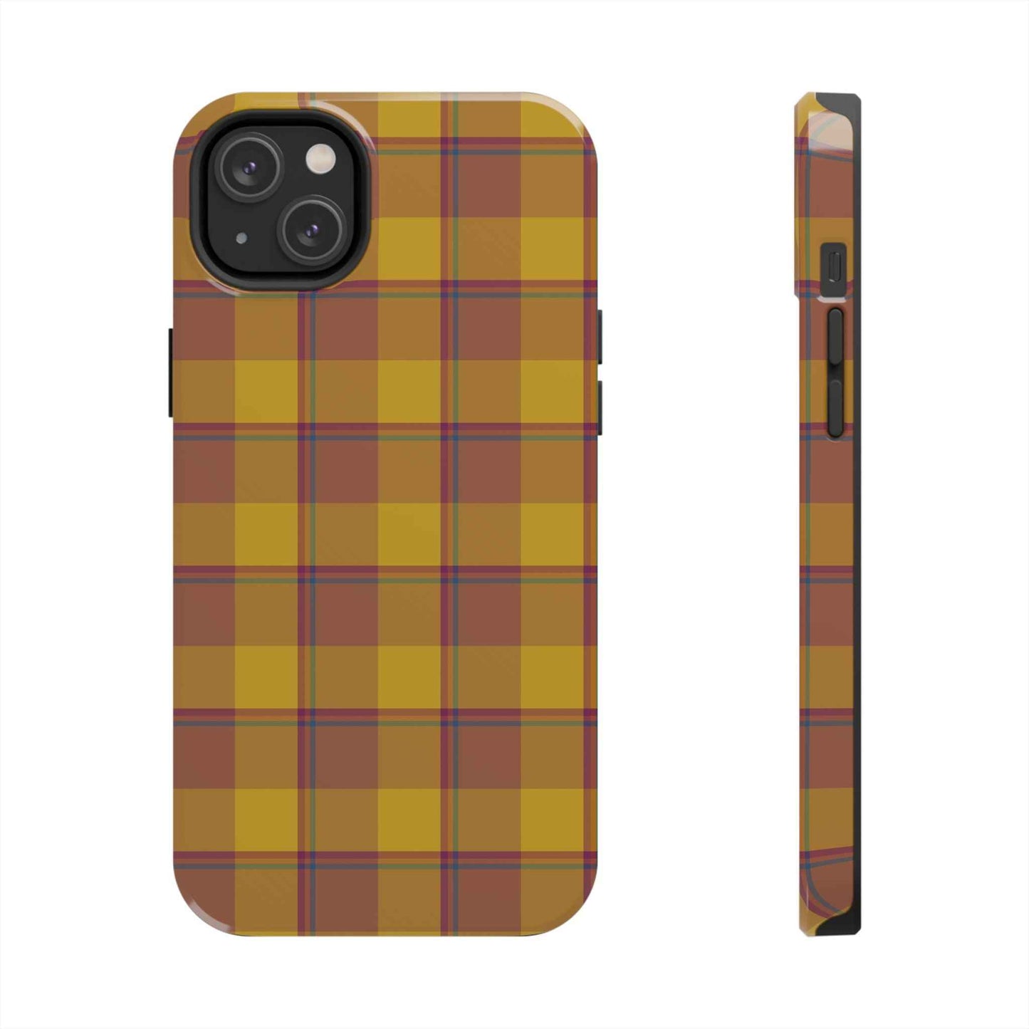 Plaid Tough Phone Case, Durable Phone Cover, Fall Inspired Accessory, Gift for Her, Stylish Cell Phone Protector
