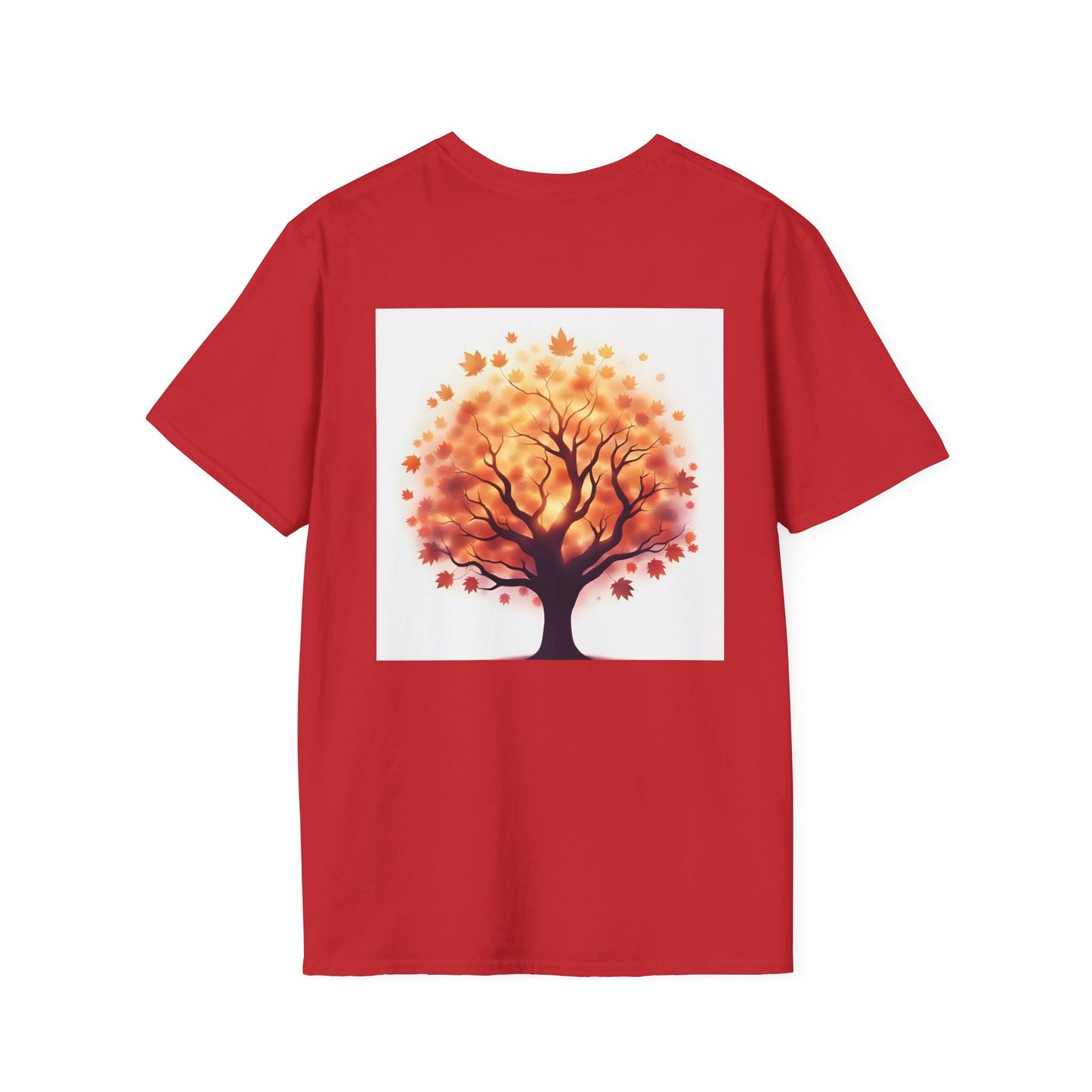 Autumn Tree Graphic T-Shirt, Fall Tee for Nature Lovers, Unisex Softstyle T-Shirt, Gift for Thanksgiving, Cozy Casual Wear - Celtic Scents