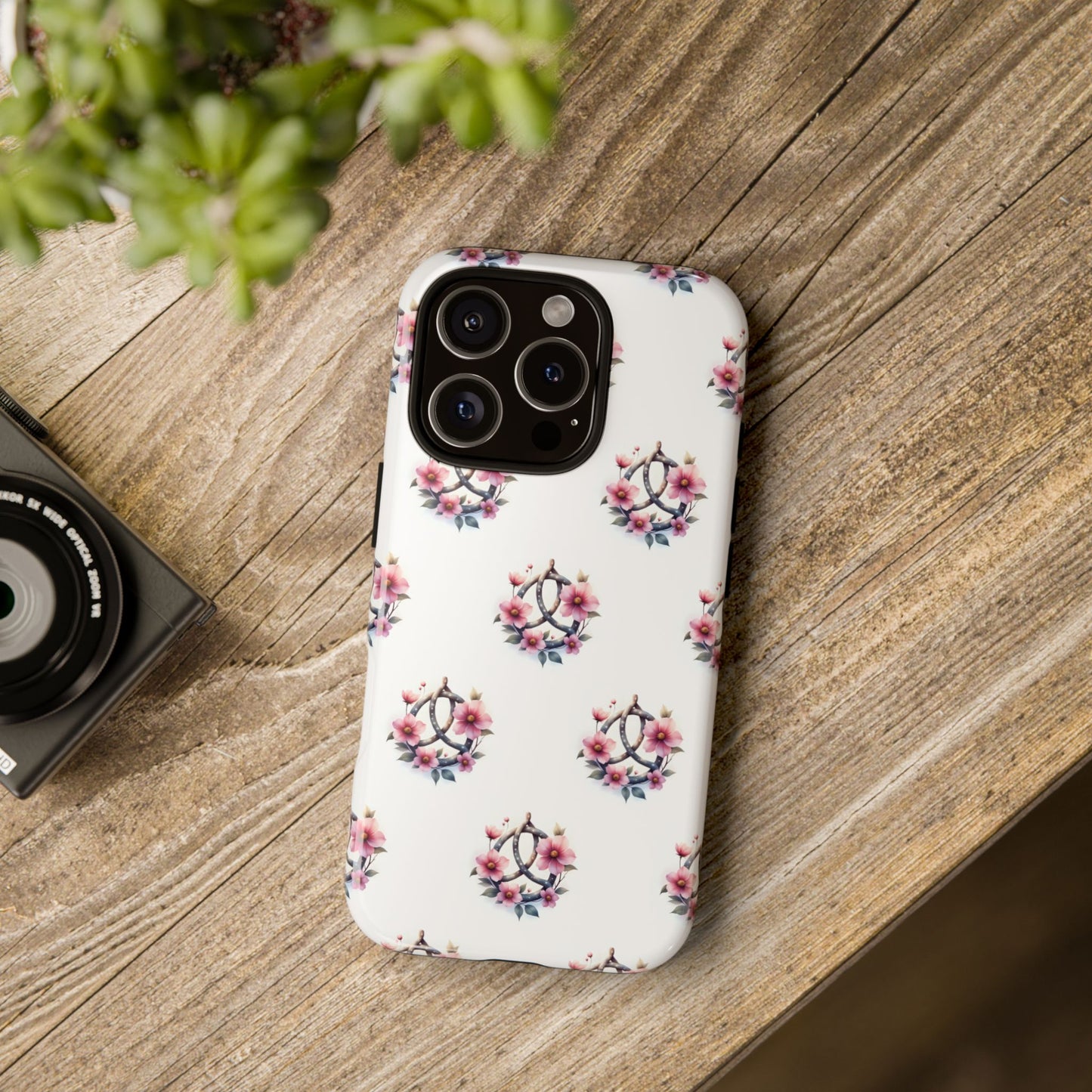 Floral Phone Case, Tough Phone Cover, Cute Protection for Mobile, Gift for Her, Celtic Knot Floral Pattern Case