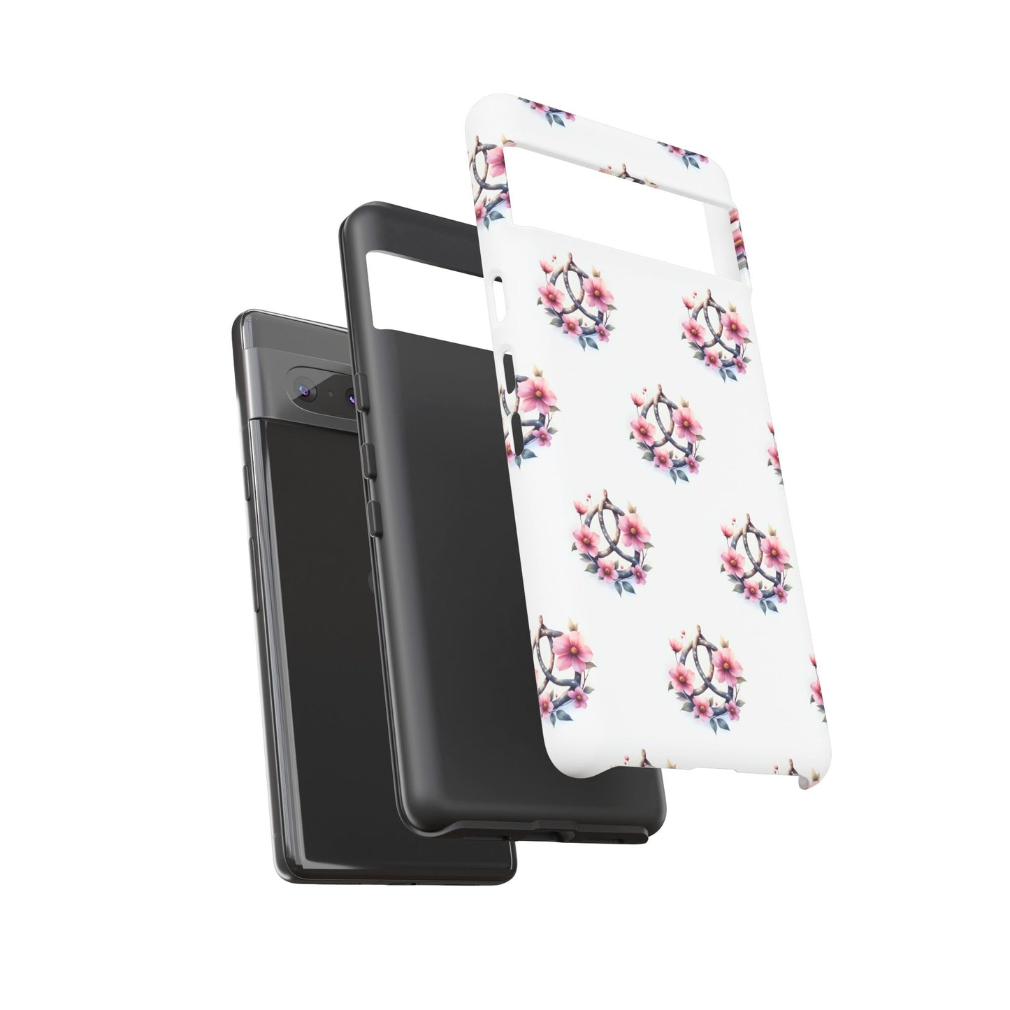 Floral Phone Case, Tough Phone Cover, Cute Protection for Mobile, Gift for Her, Celtic Knot Floral Pattern Case