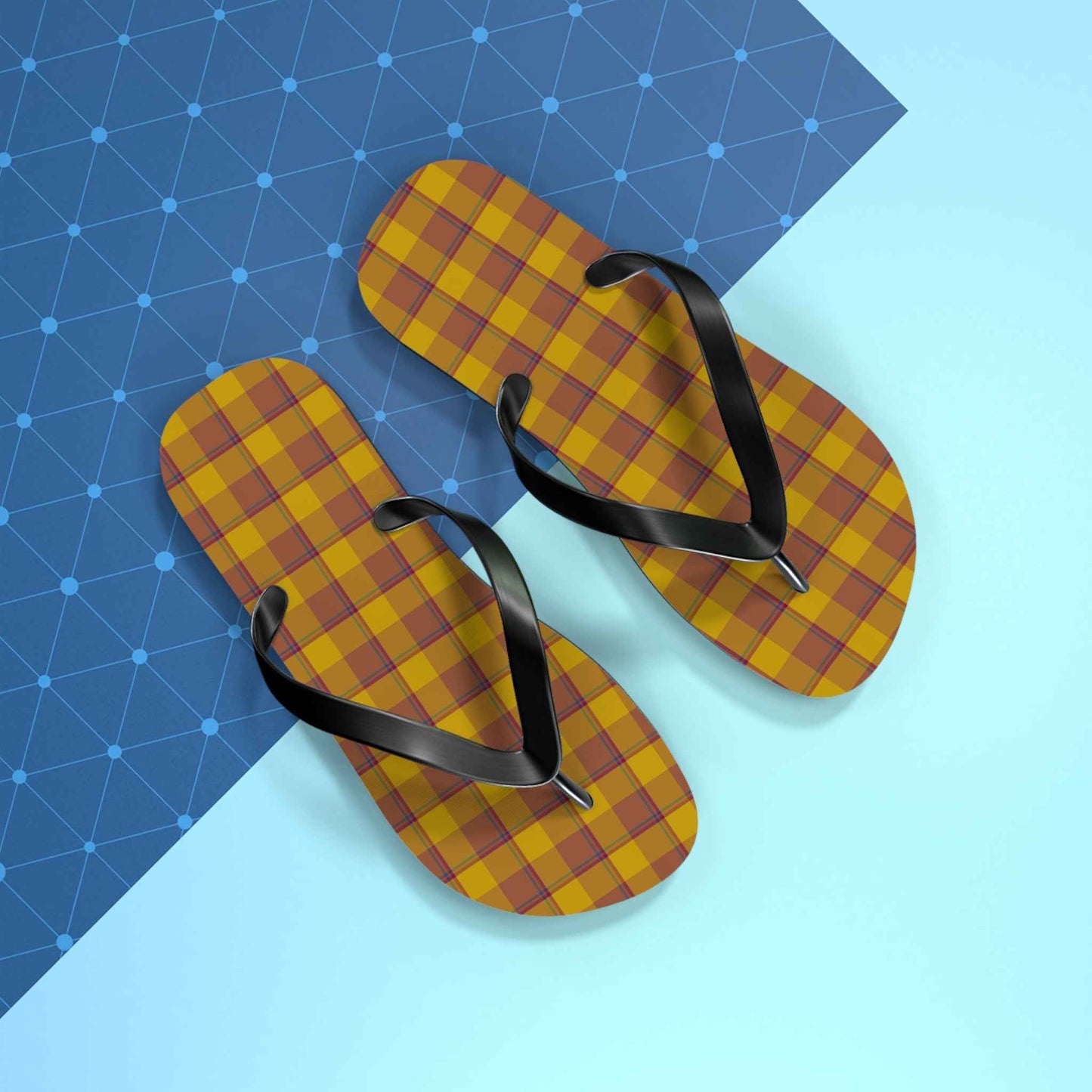 Cozy Plaid Flip Flops, Summer Sandals, Beachwear, Casual Footwear, Vacation Essentials, Slip-On Slippers