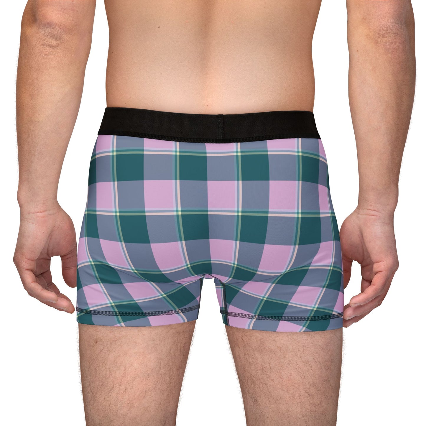 Ming and Melanie Plaid Men's Boxers, Stylish, Unique Underwear for Everyday Wear