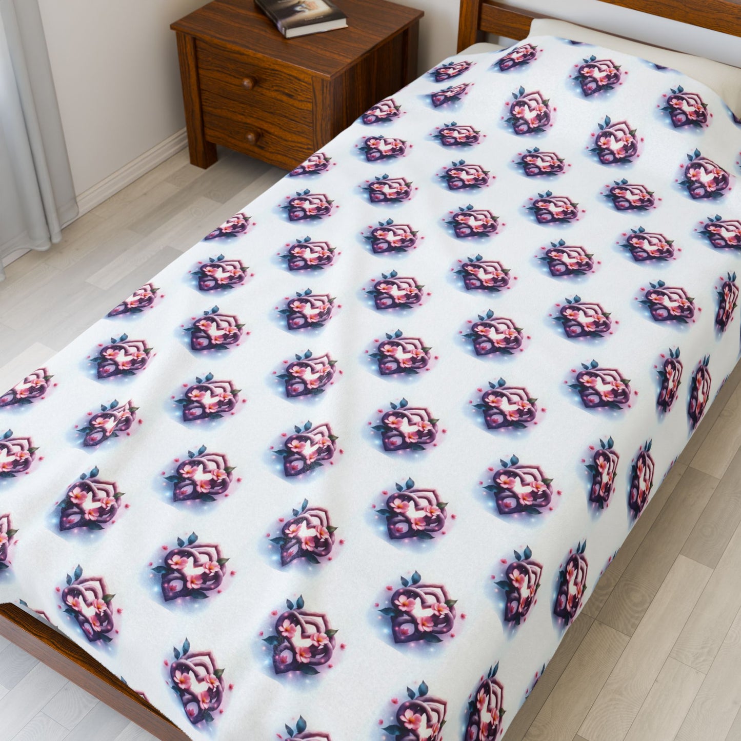 Cozy Celtic Knot Floral Velveteen Blanket | Soft Plush Throw for Home Decor, Gift for Her, Nursery Essential, Wedding Present, Cozy Nights - Celtic Scents