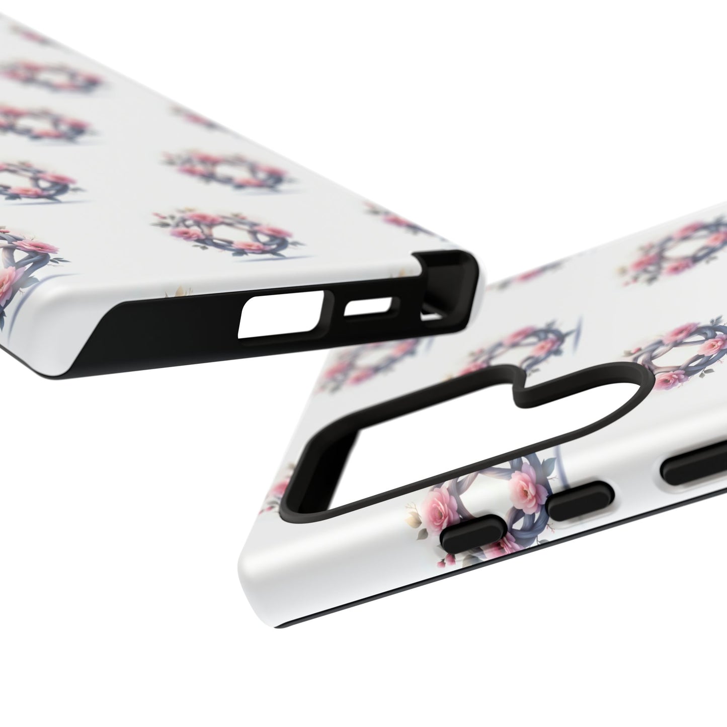 Floral Phone Case, Tough Cases for Women, Cute Celtic Knot Floral Design iPhone Cover, Gift for Her, Stylish Tech Accessories