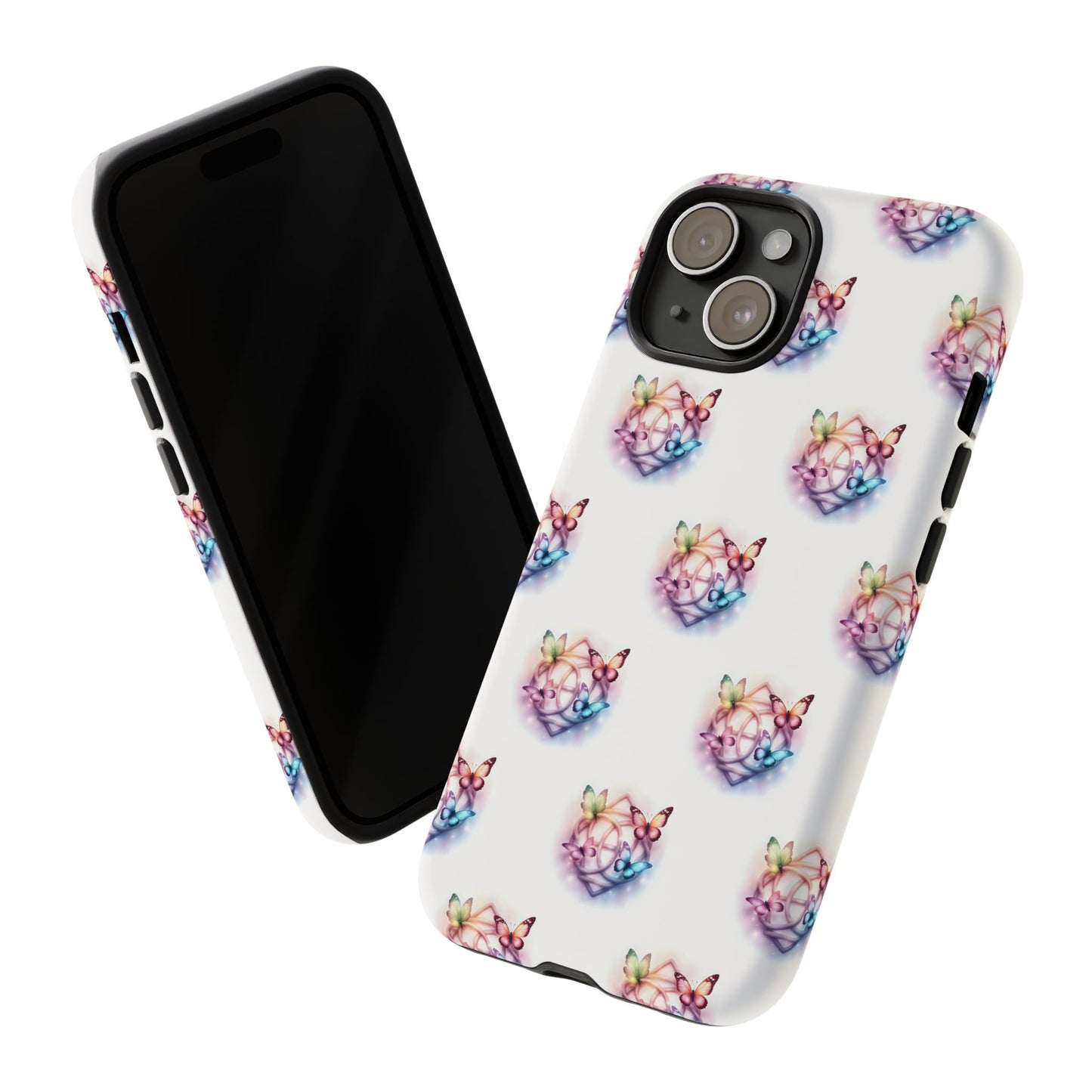 Colorful Butterflies Phone Case, Tough Cases, Cute Butterfly Lover Gift, Trendy Phone Cover, Nature Print Case