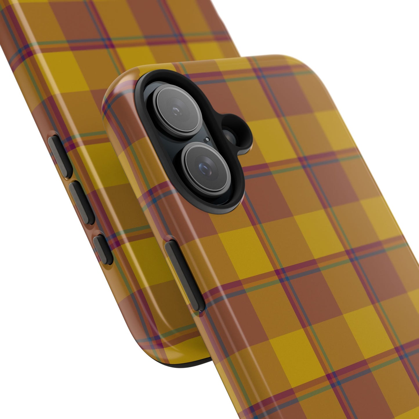 Plaid Tough Phone Case, Durable Phone Cover, Fall Inspired Accessory, Gift for Her, Stylish Cell Phone Protector