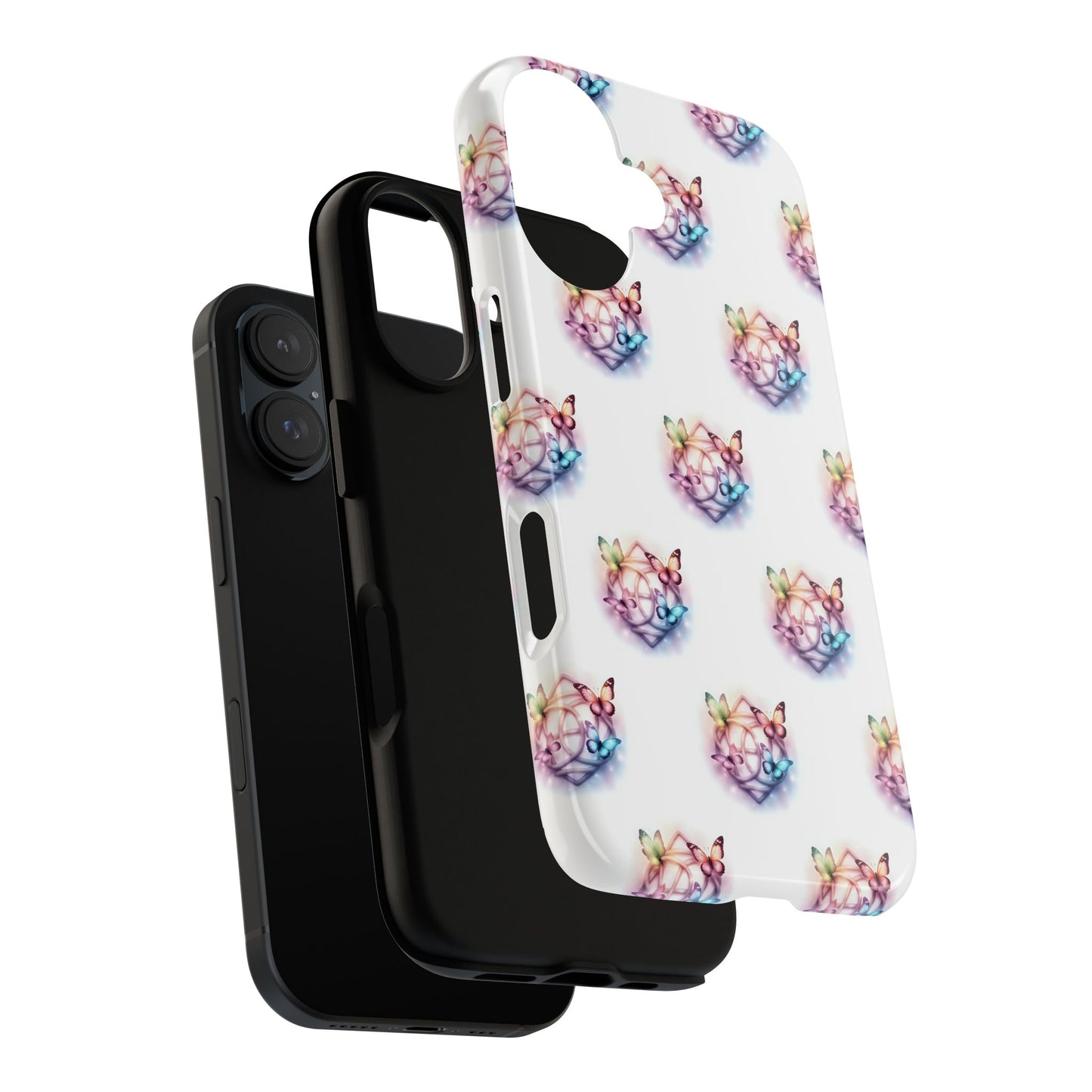 Colorful Butterflies Phone Case, Tough Cases, Cute Butterfly Lover Gift, Trendy Phone Cover, Nature Print Case