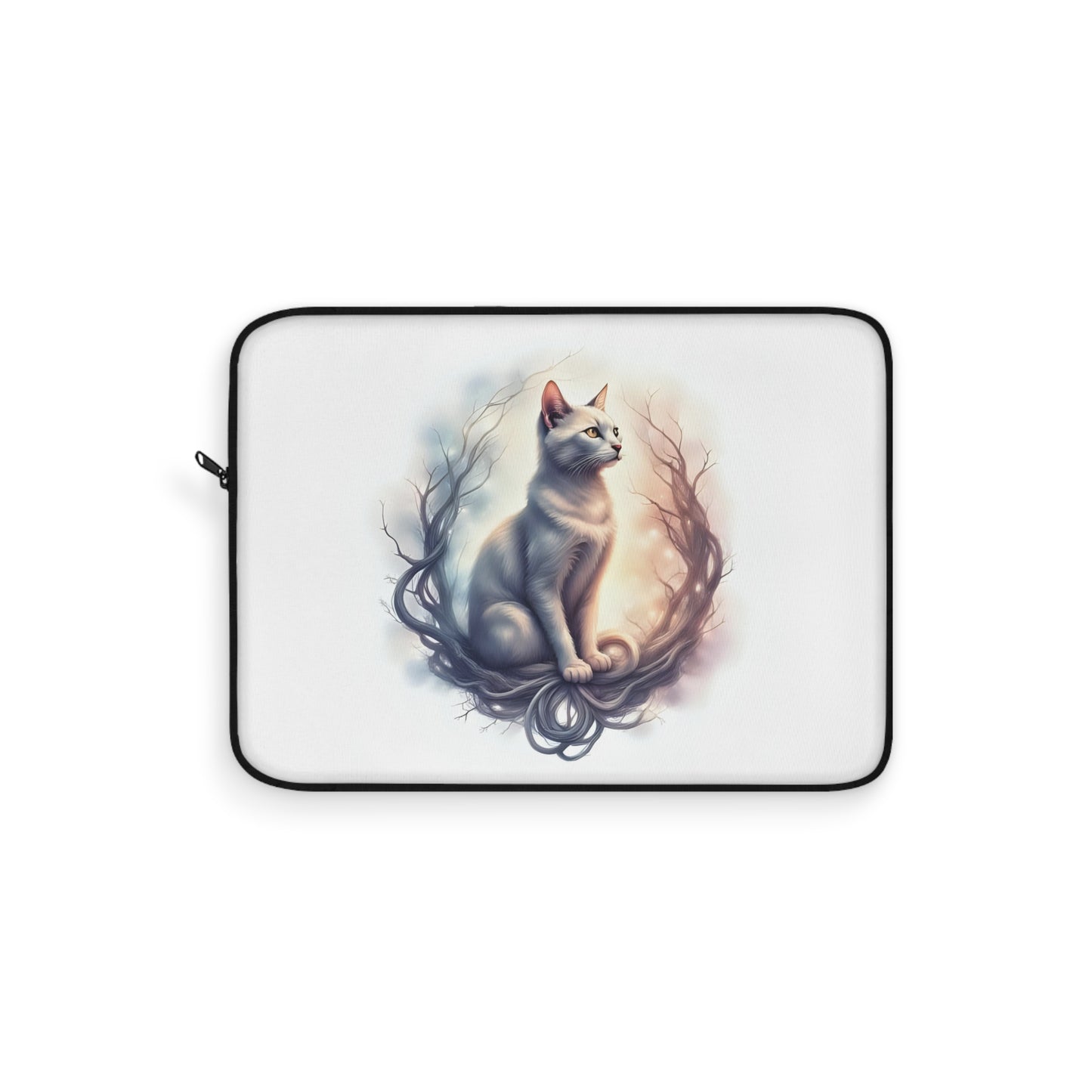 Elegant Cat Laptop Sleeve | Minimalist Cat Design, Gifts for Cat Lovers, Stylish Tech Accessory, Cute Pet Gift, Unique Laptop Case - Celtic Scents