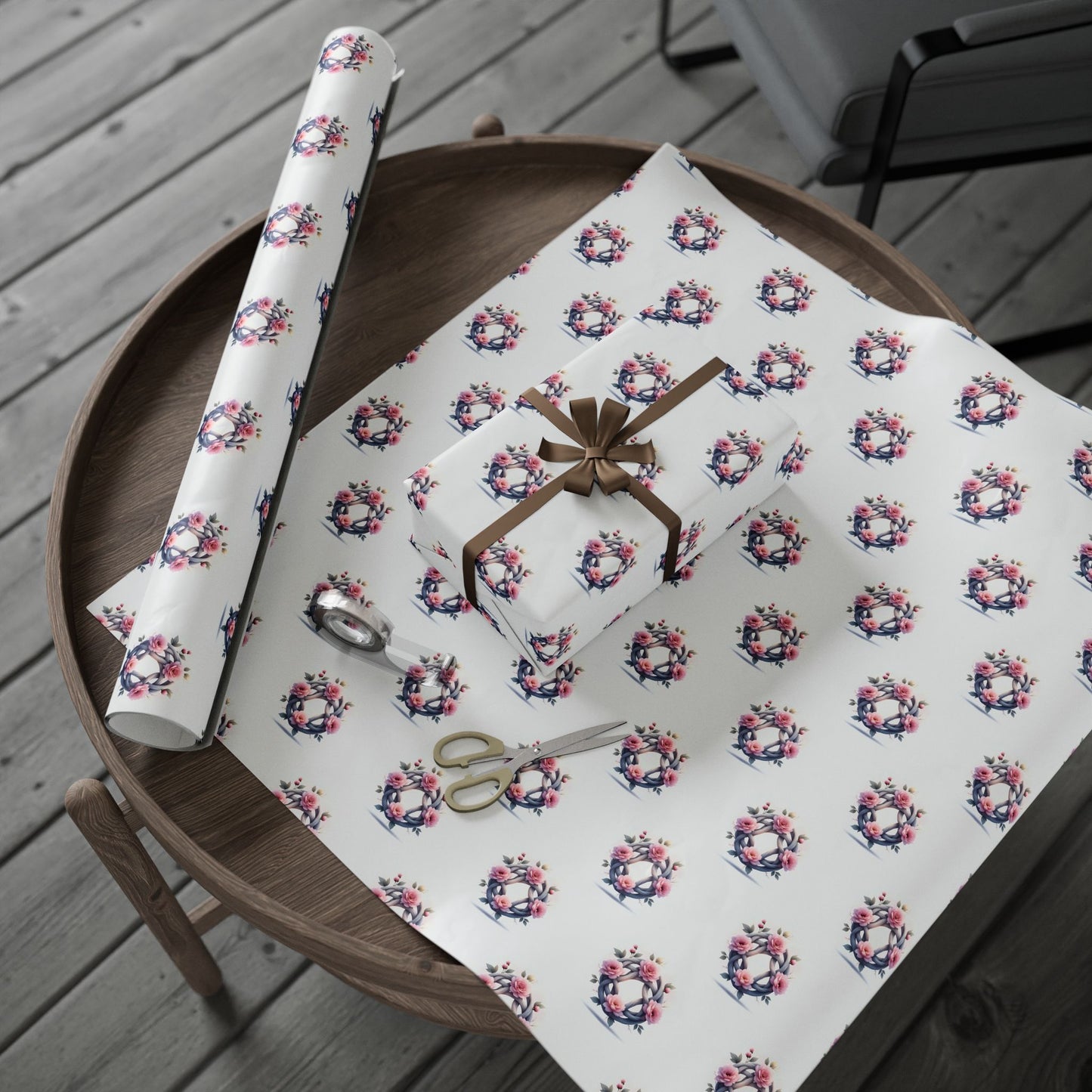 Celtic Knot Floral Wrapping Paper, Elegant Gift Wrap for Birthdays, Weddings, Holidays, Floral Design, Eco-Friendly Packaging, Party Decor - Celtic Scents