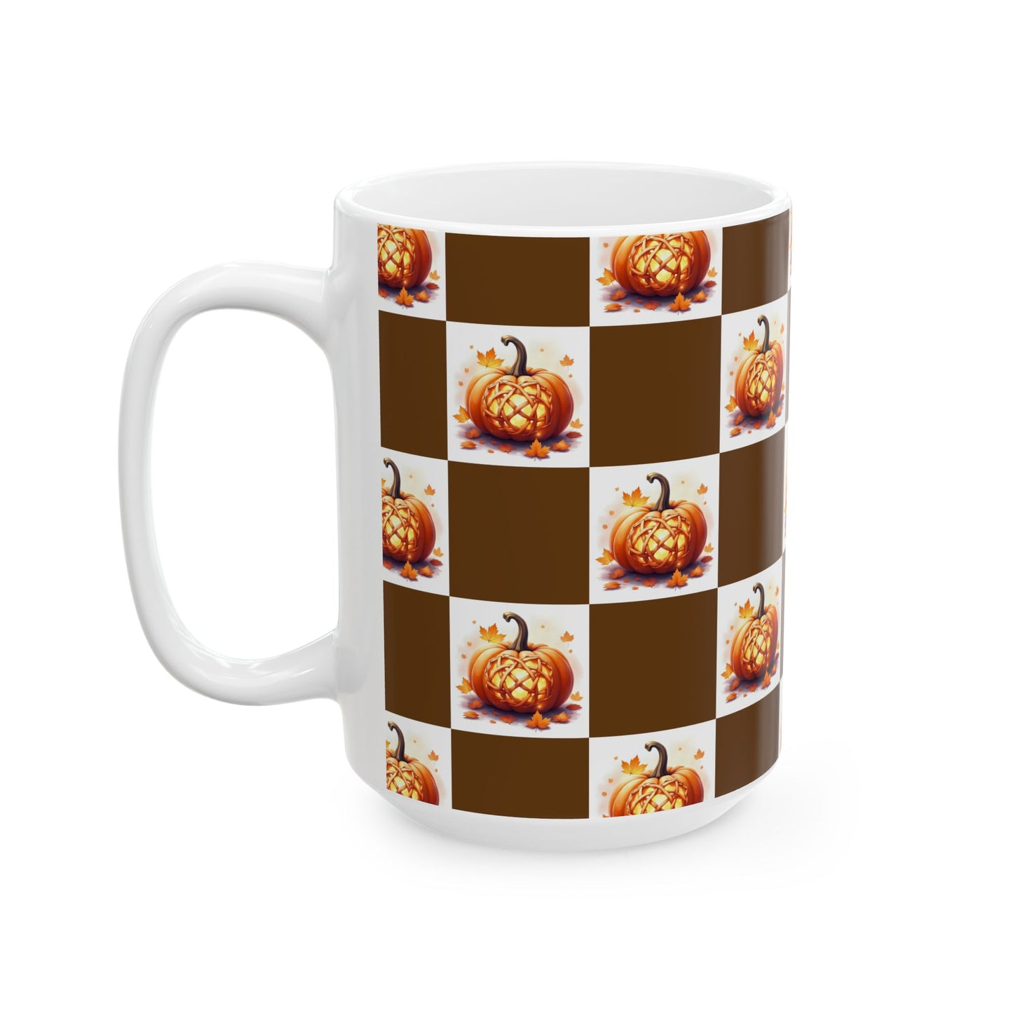 Fall-Themed Pumpkin Ceramic Mug | Cozy Autumn Coffee Cup, Harvest Decor, Thanksgiving Gift, Seasonal Kitchenware, Pumpkin Spice Lovers - Celtic Scents