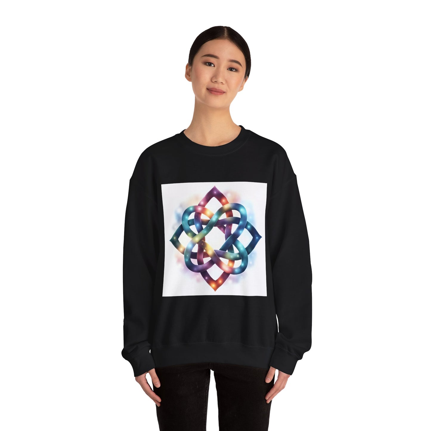 Colorful Infinity Knot Crewneck Sweatshirt | Cozy Unisex Sweatshirt for Every Occasion, Gift for Him, Her, Holidays, Casual Wear - Celtic Scents
