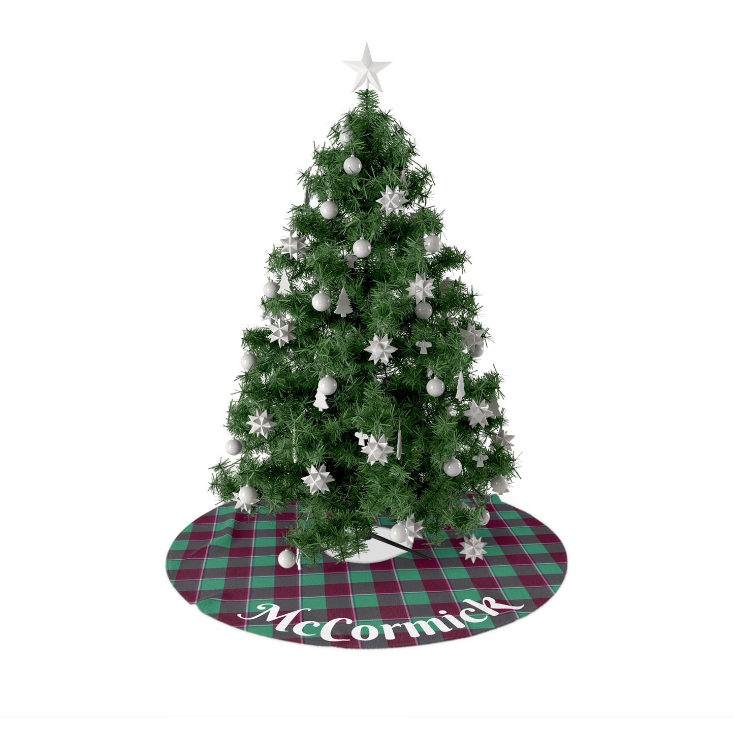 Personalized Christmas Tree Skirt, Festive Home Decor, Holiday Decoration, Christmas Gift, Custom Plaid Tree Skirt - Celtic Scents