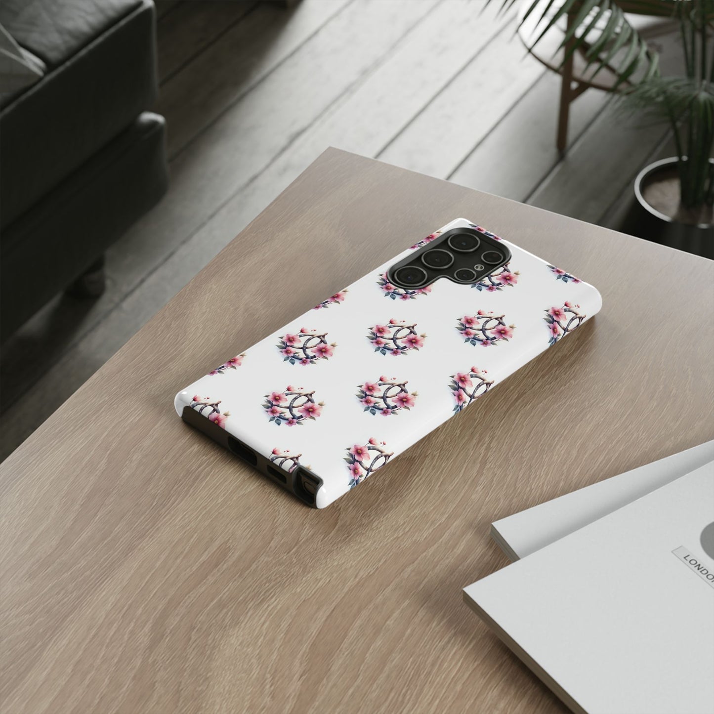 Floral Phone Case, Tough Phone Cover, Cute Protection for Mobile, Gift for Her, Celtic Knot Floral Pattern Case