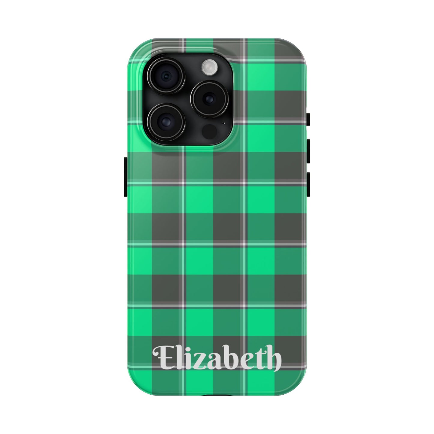Personalized Plaid Tough Phone Case, Custom Phone Cover, Gifts for Her, Unique Cell Phone Case, Trendy Accessories, Holiday Gifts - Celtic Scents