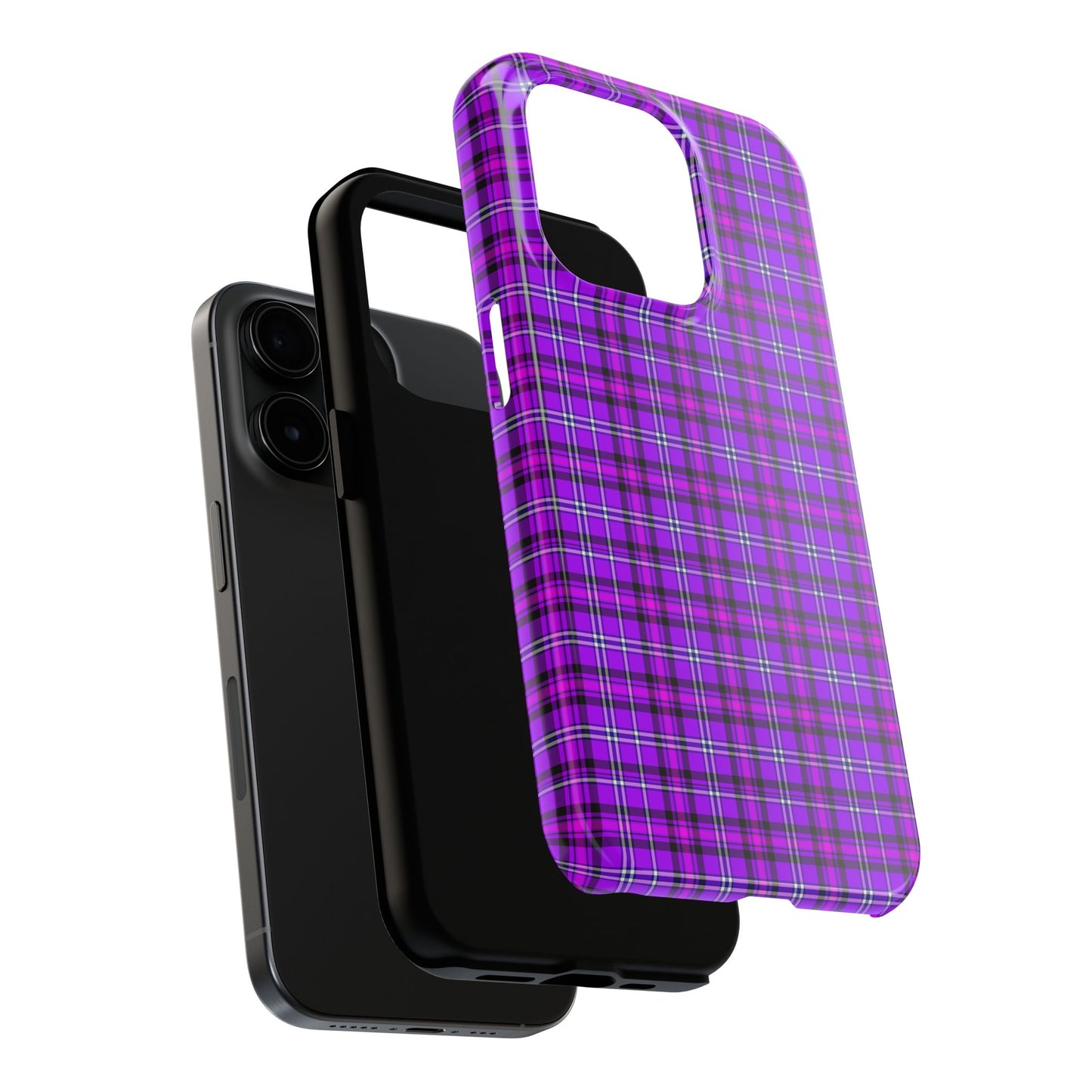 Purple Plaid Stylish Tough Phone Cases, Durable Phone Cover, Protective Case, Trendy Design, Gifts for Her - Celtic Scents