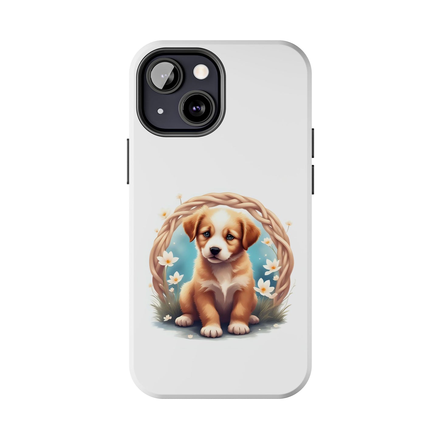 Cute Puppy Phone Case, Tough Case for Dog Lovers, Pet Gift, Protector Case for iPhone, Custom Phone Cover - Celtic Scents