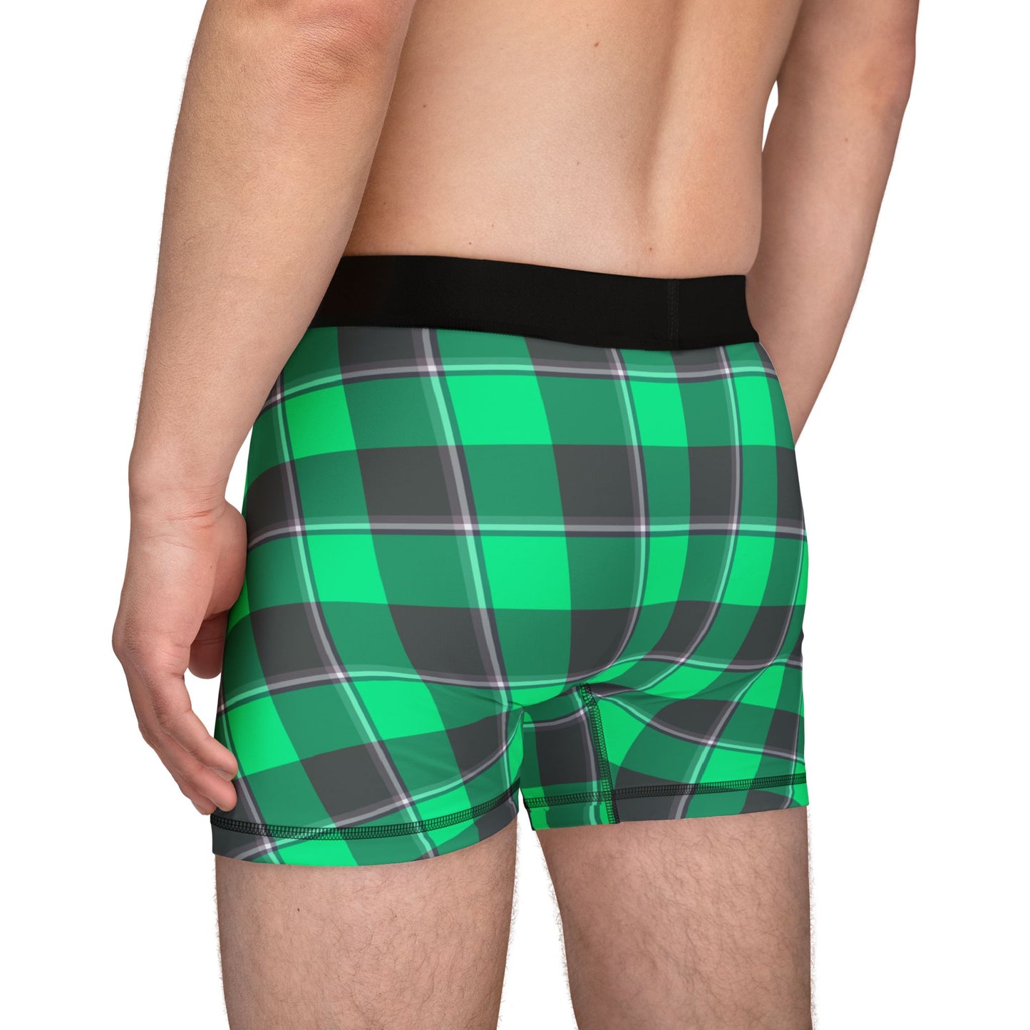 Men's Boxers, Comfortable Green Plaid Underwear, Gifts for Him, Father's Day, Eco-Friendly, Everyday Casual Wear - Celtic Scents