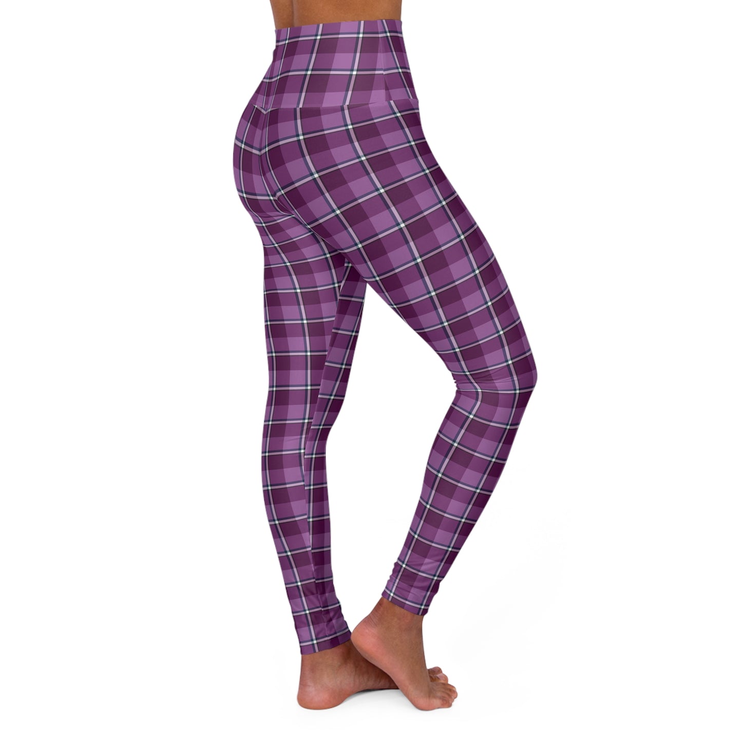 Plaid High Waisted Yoga Leggings, Comfortable Workout Pants, Activewear, Stylish Gym Leggings, Fitness Fashion, Gift for Yogis - Celtic Scents